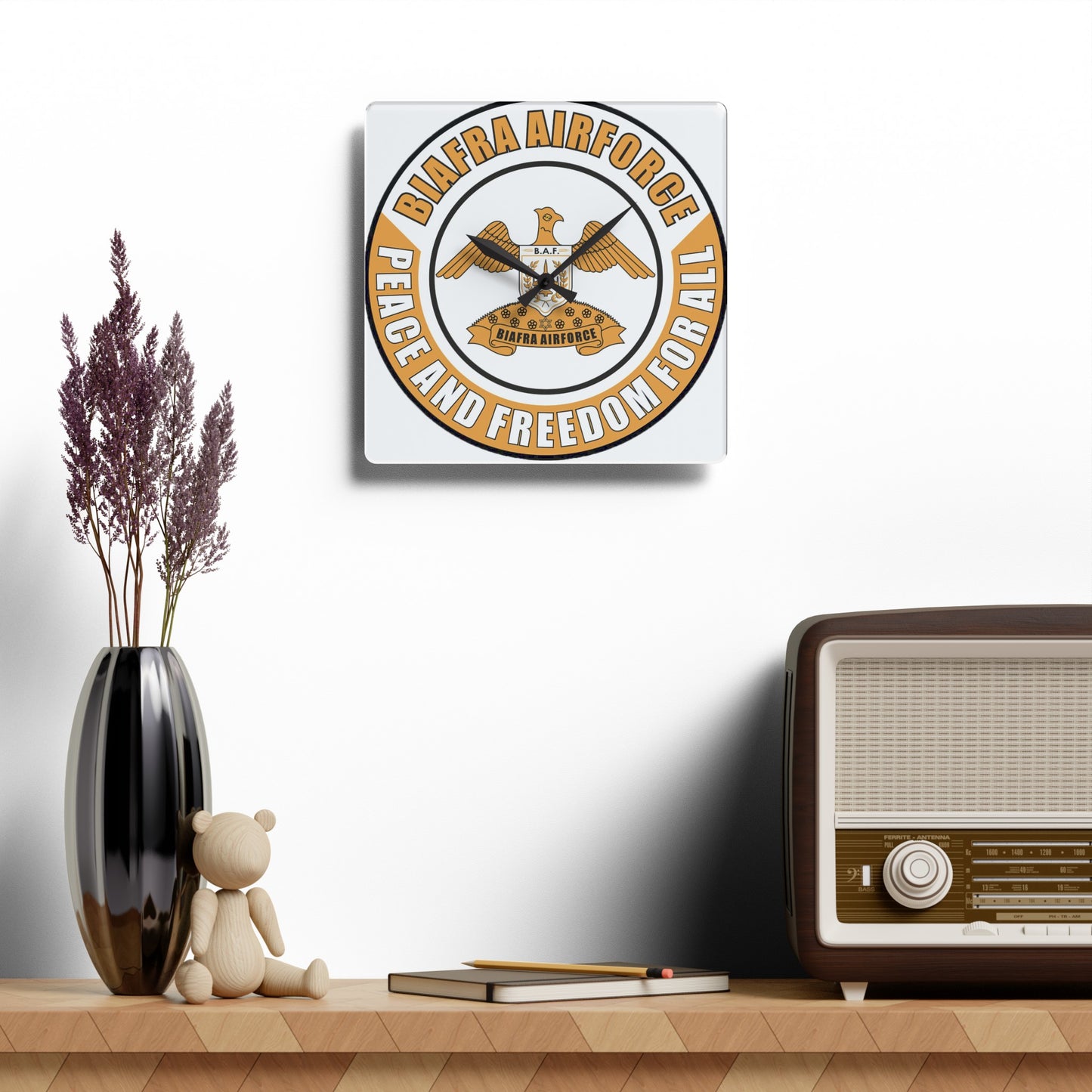 Biafra Air Force Acrylic Wall Clock
