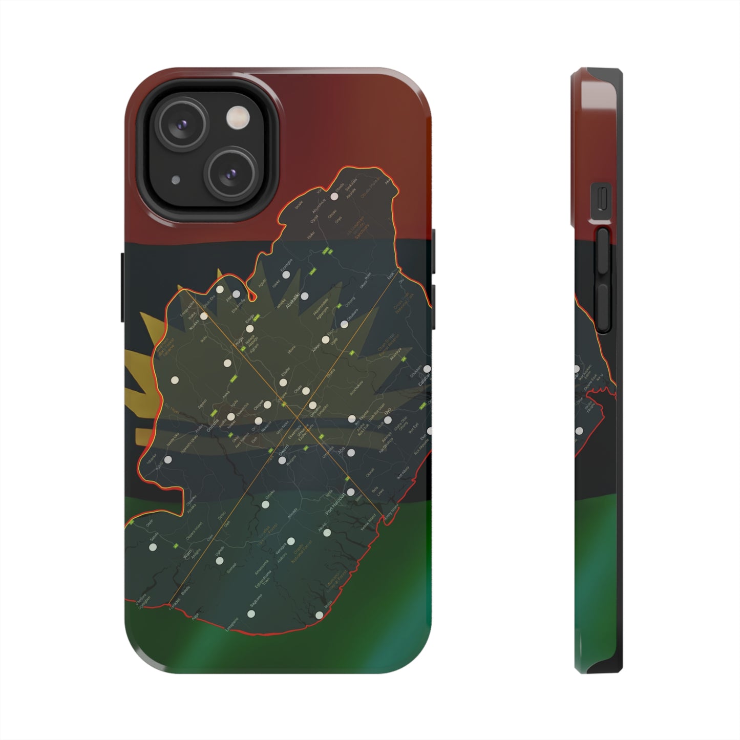 United States of Biafra Map - Tough iPhone Cases (iPhone 7, 8, X, 11, 12, 13, 14, 15)
