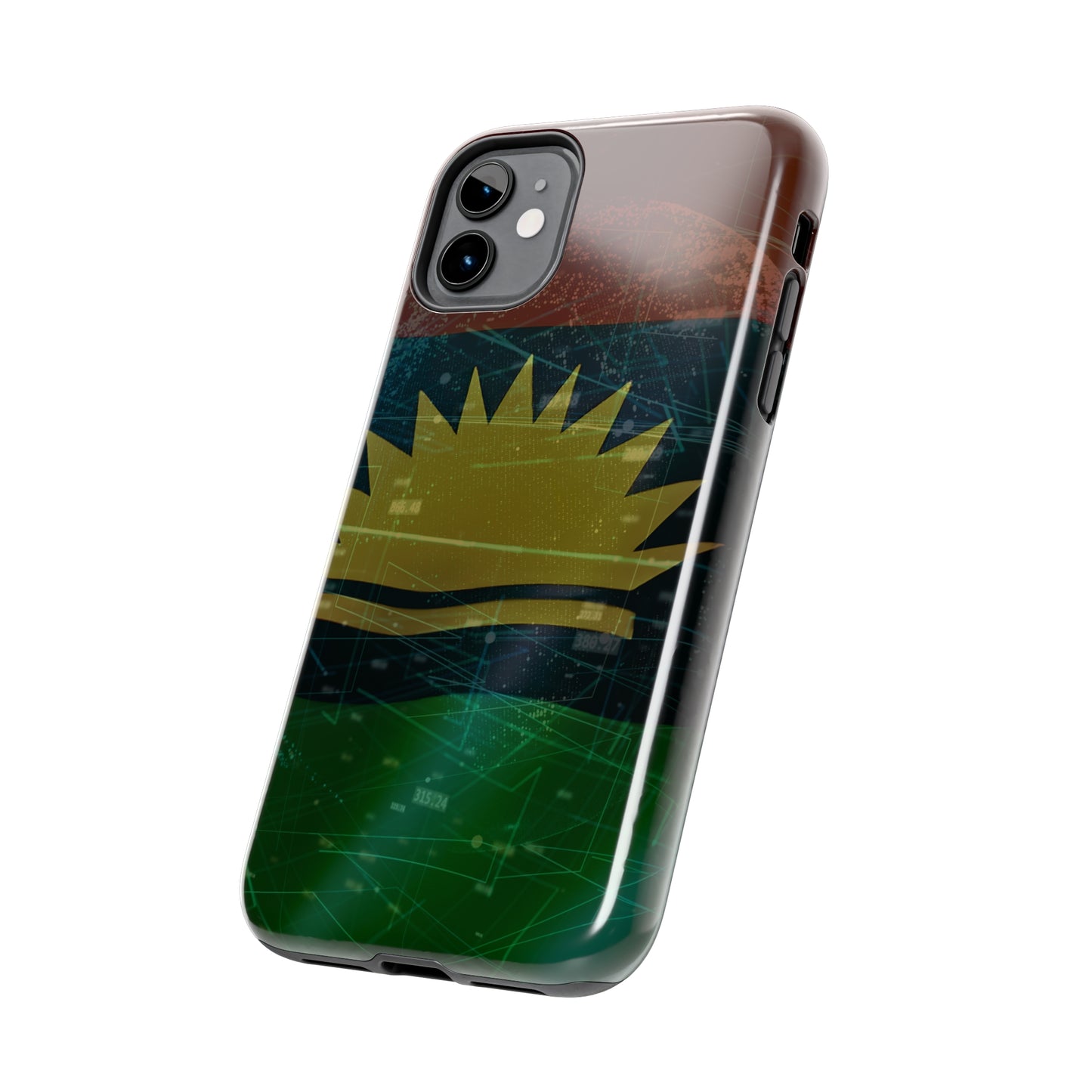 Coordinate Expression. United States of Biafra - Tough iPhone Cases (iPhone 7, 8, X, 11, 12, 13, 14, 15)