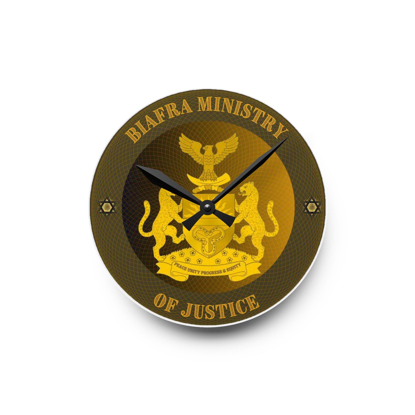 Biafra Ministry of Justice Acrylic Wall Clock