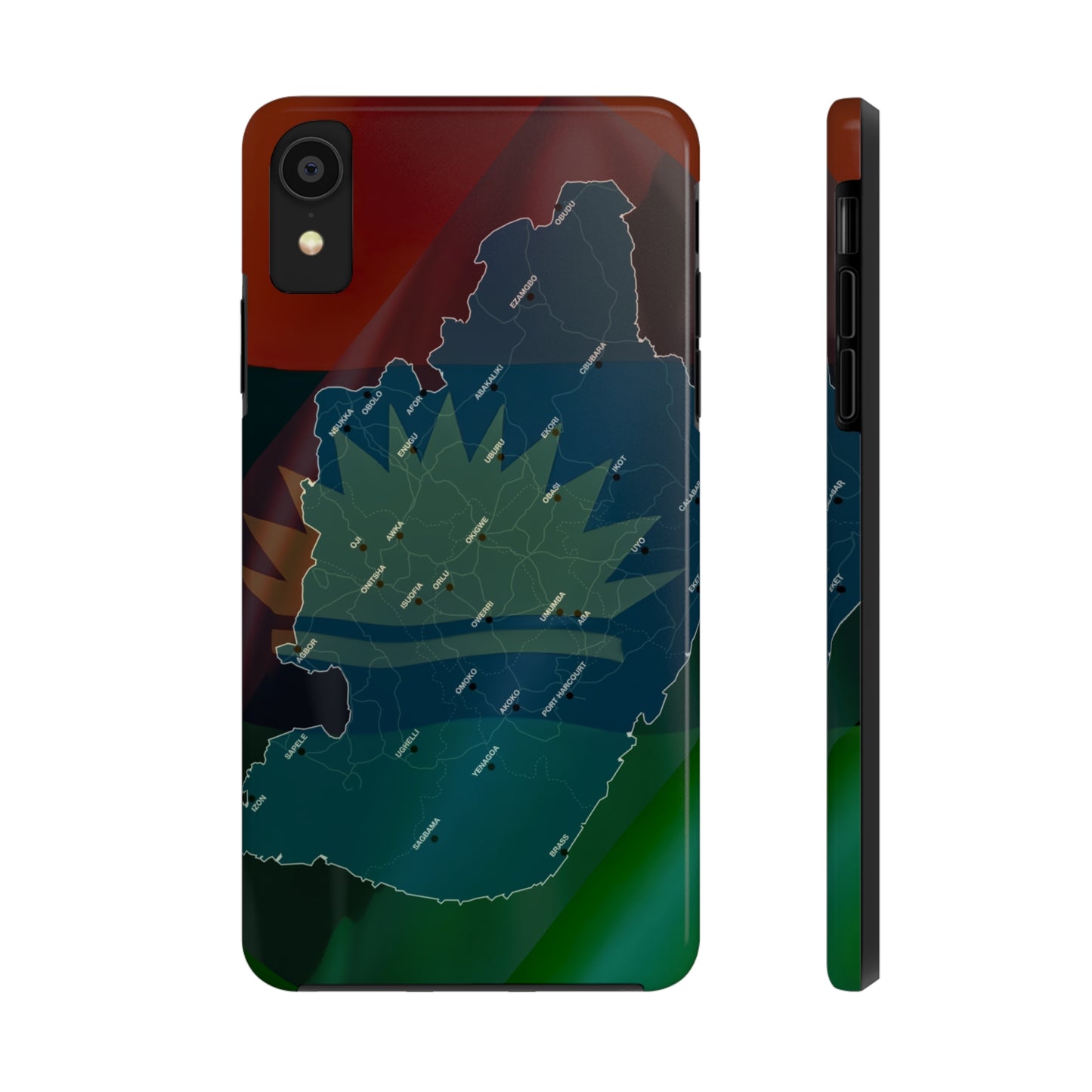 United States of Biafra Map Plain - Tough iPhone Cases (iPhone 7, 8, X, 11, 12, 13, 14, 15)