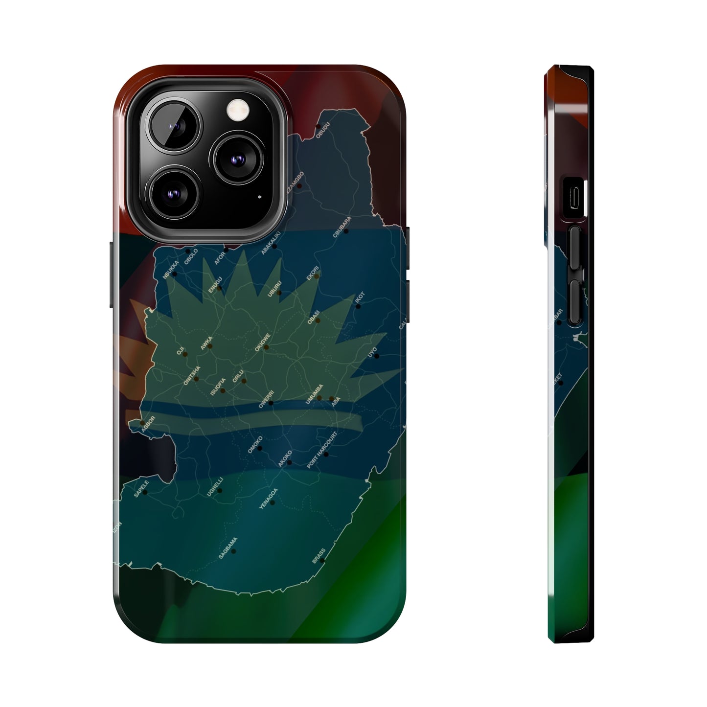 United States of Biafra Map Plain - Tough iPhone Cases (iPhone 7, 8, X, 11, 12, 13, 14, 15)