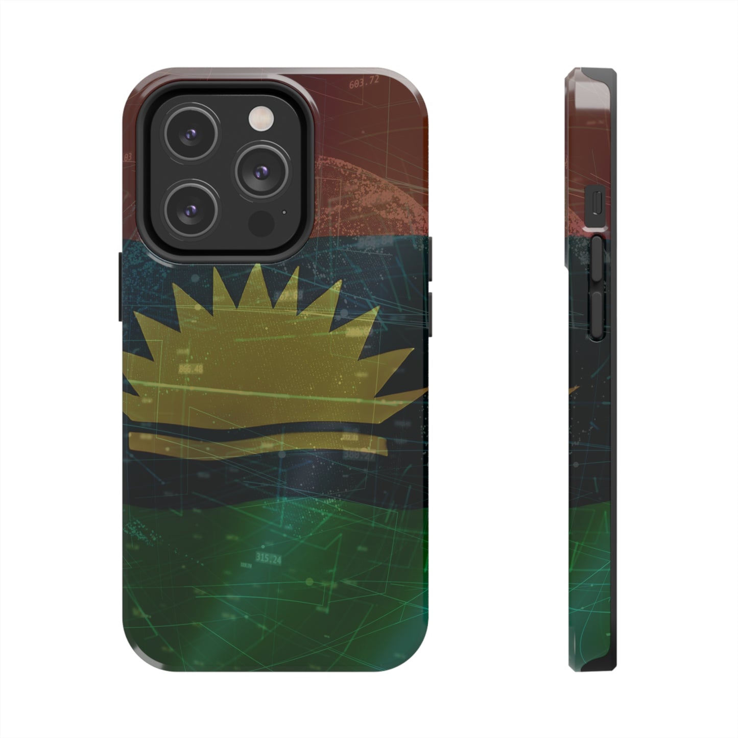 Coordinate Expression. United States of Biafra - Tough iPhone Cases (iPhone 7, 8, X, 11, 12, 13, 14, 15)