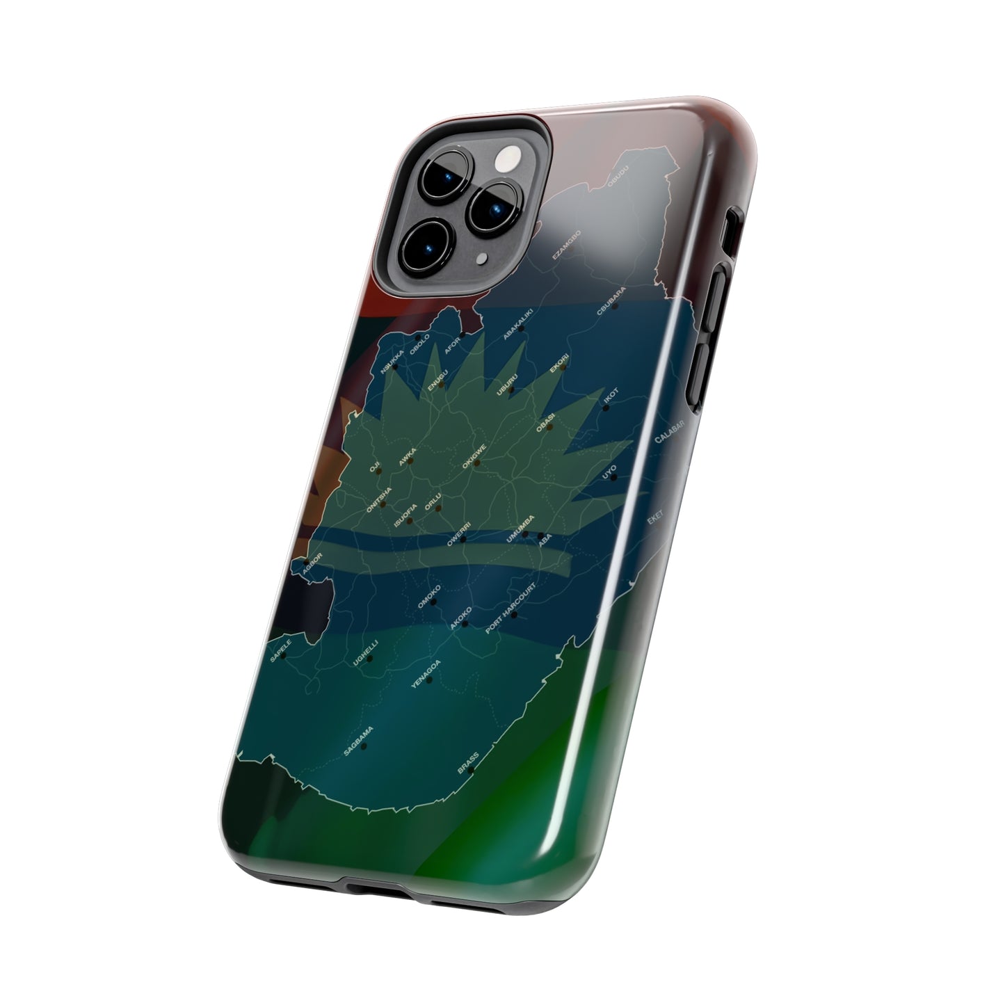 United States of Biafra Map Plain - Tough iPhone Cases (iPhone 7, 8, X, 11, 12, 13, 14, 15)