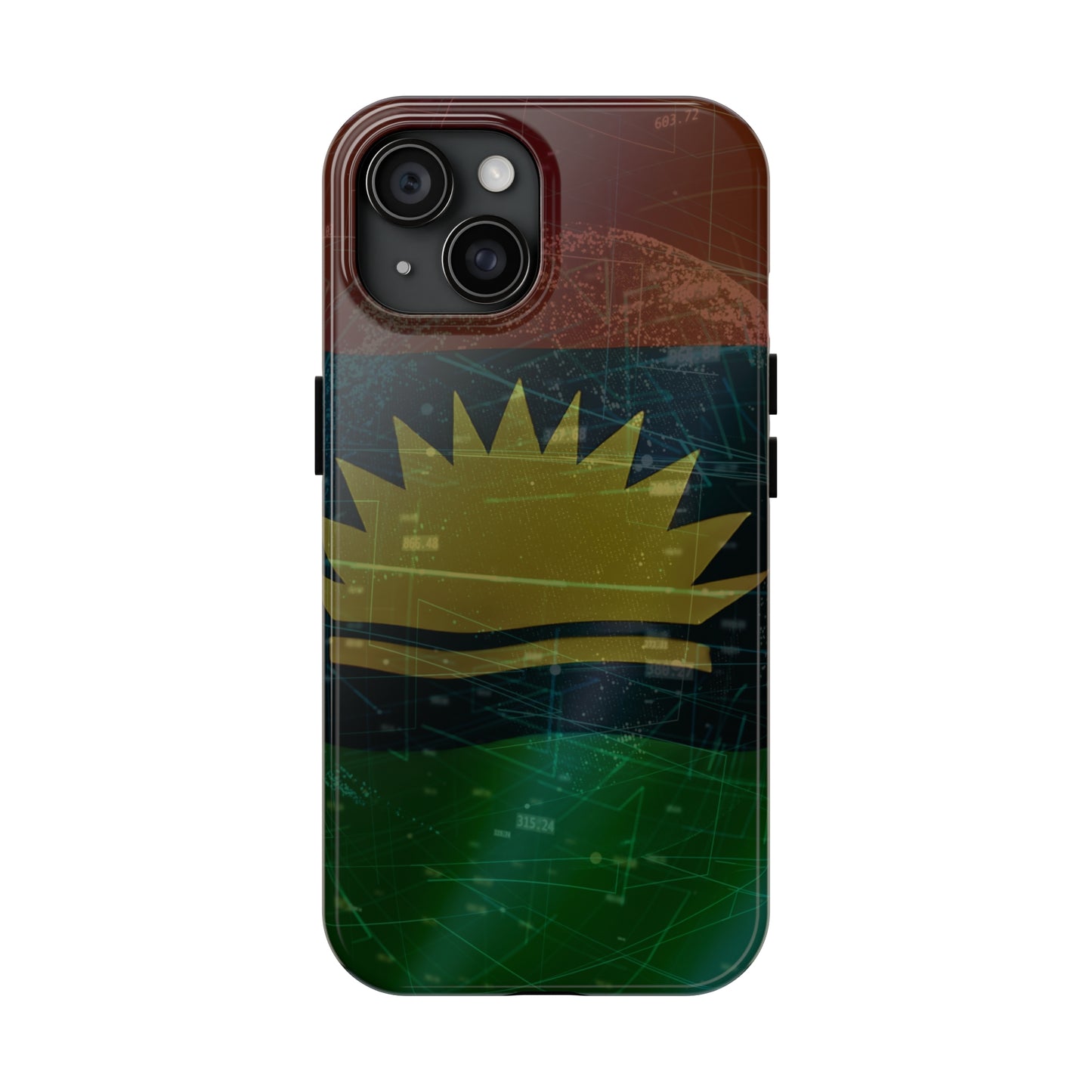 Coordinate Expression. United States of Biafra - Tough iPhone Cases (iPhone 7, 8, X, 11, 12, 13, 14, 15)