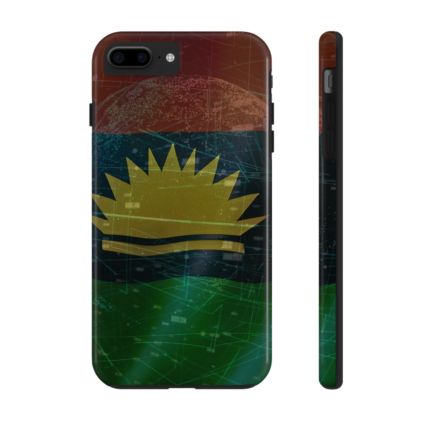 Coordinate Expression. United States of Biafra - Tough iPhone Cases (iPhone 7, 8, X, 11, 12, 13, 14, 15)