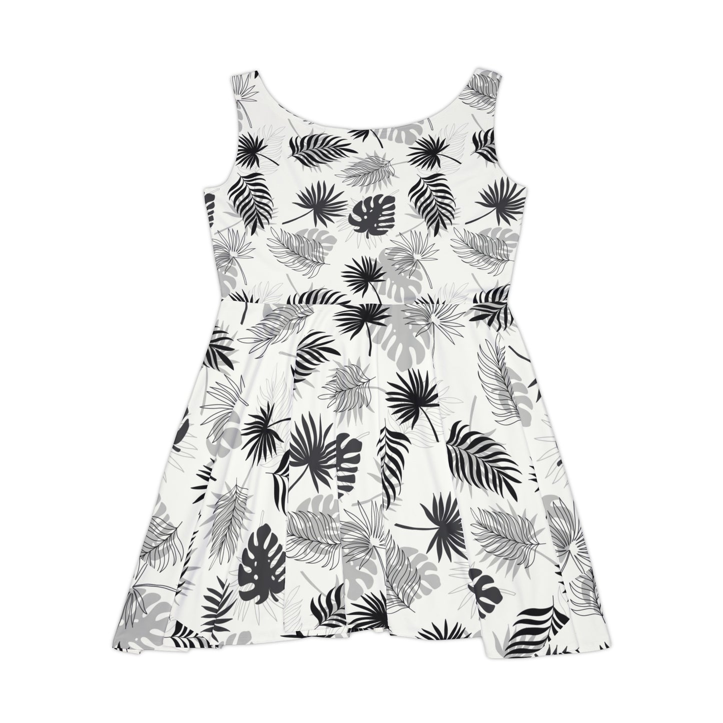Black Leaves Women's Skater Dress (USA)
