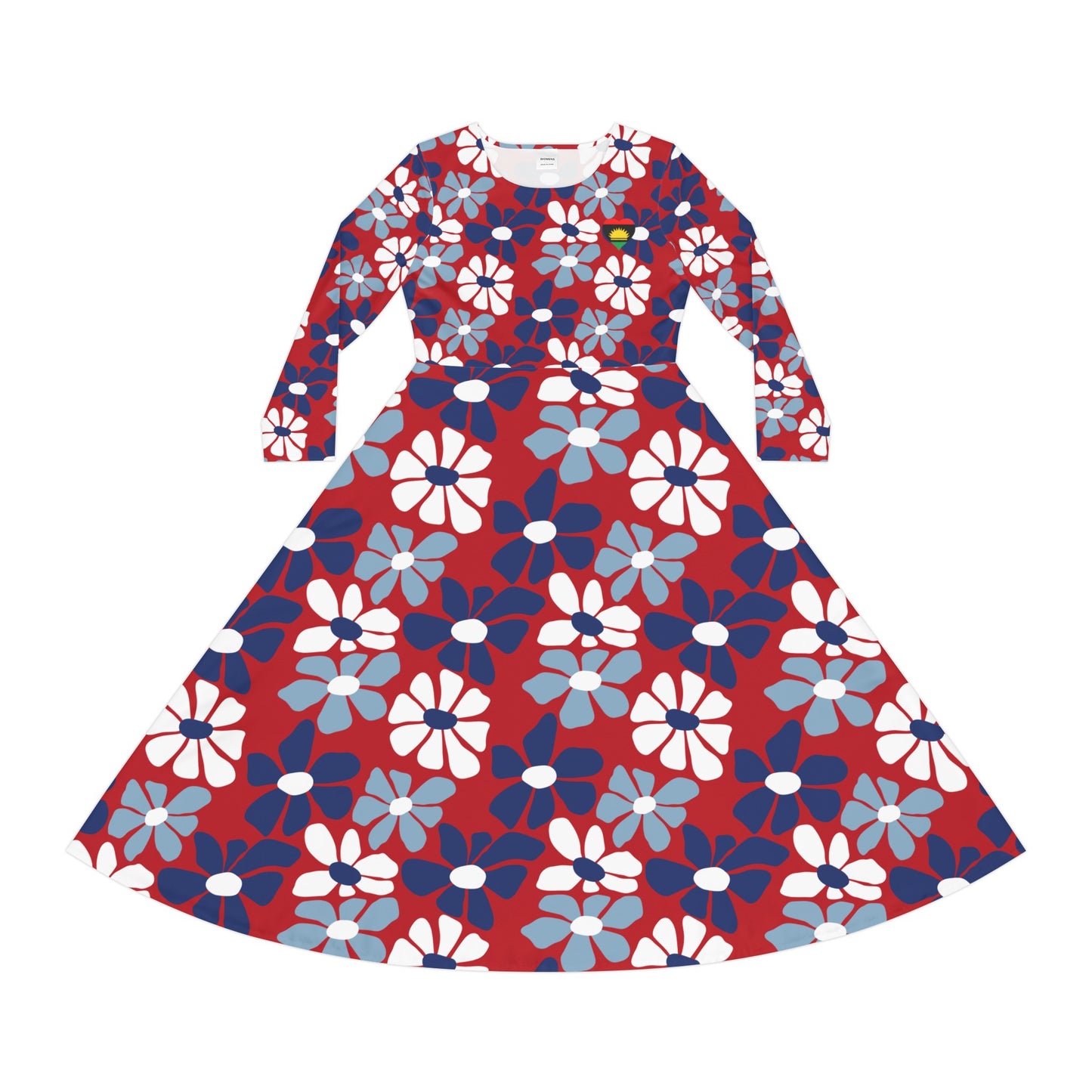 Petal Vibes Women's Long Sleeve Dance Dress (China)