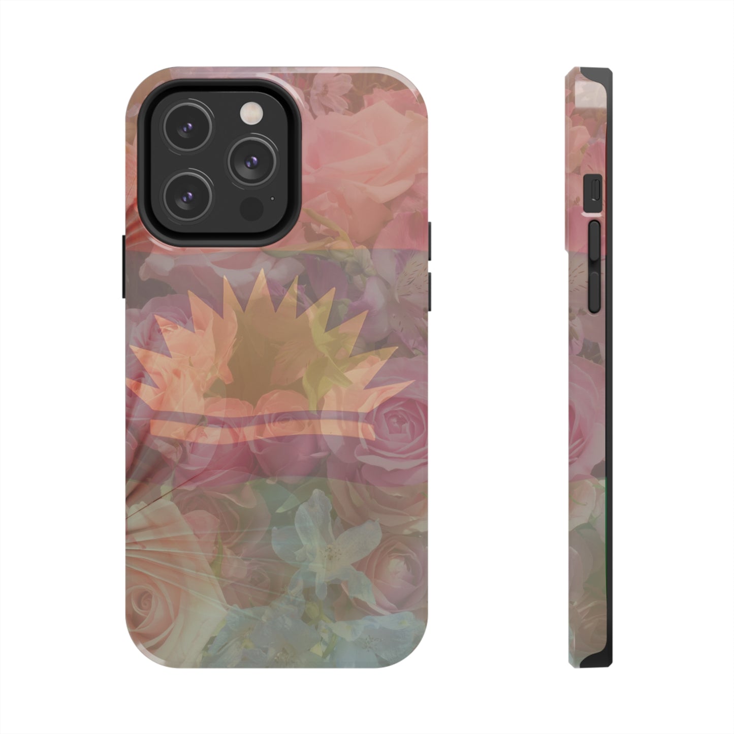 United States of Biafra Flag Flower Blend 3 - Tough iPhone Cases (iPhone 7, 8, X, 11, 12, 13, 14, 15)