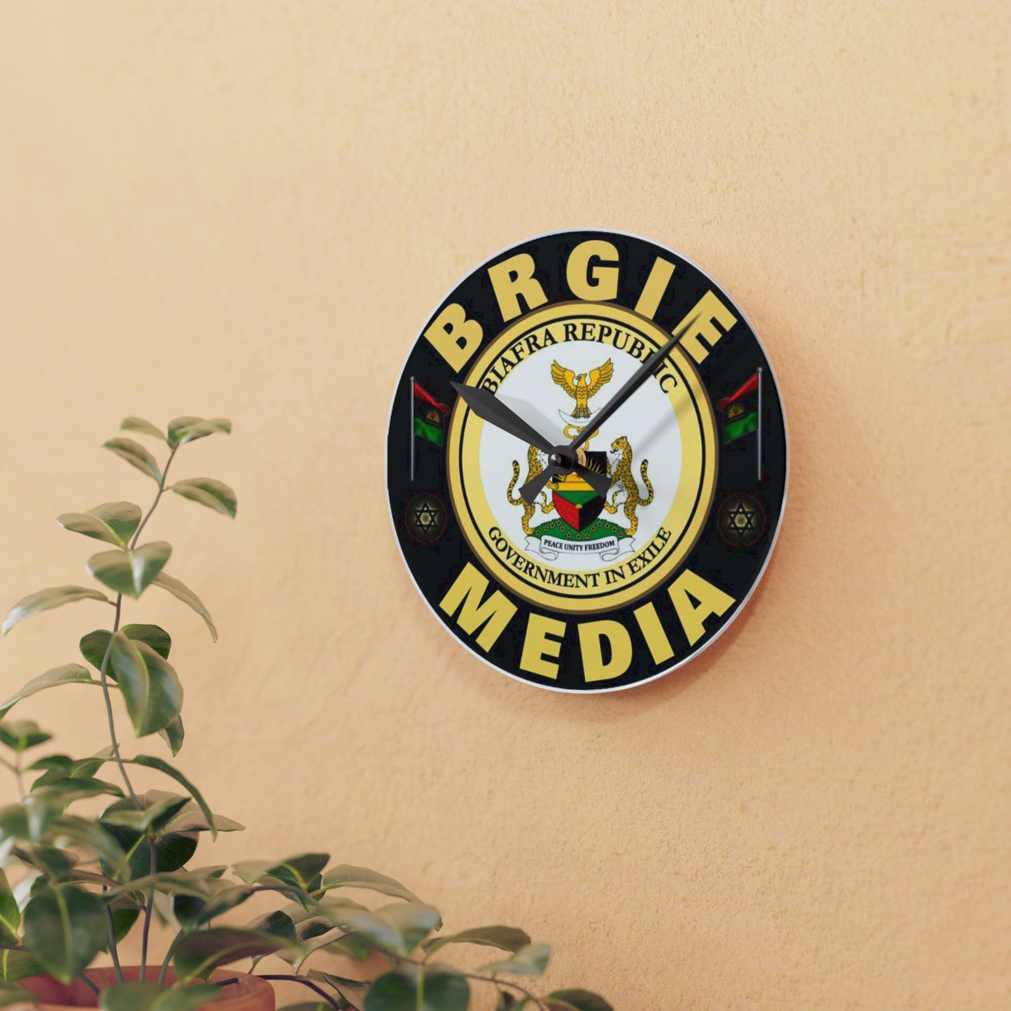 BRGIE Media Acrylic Wall Clock