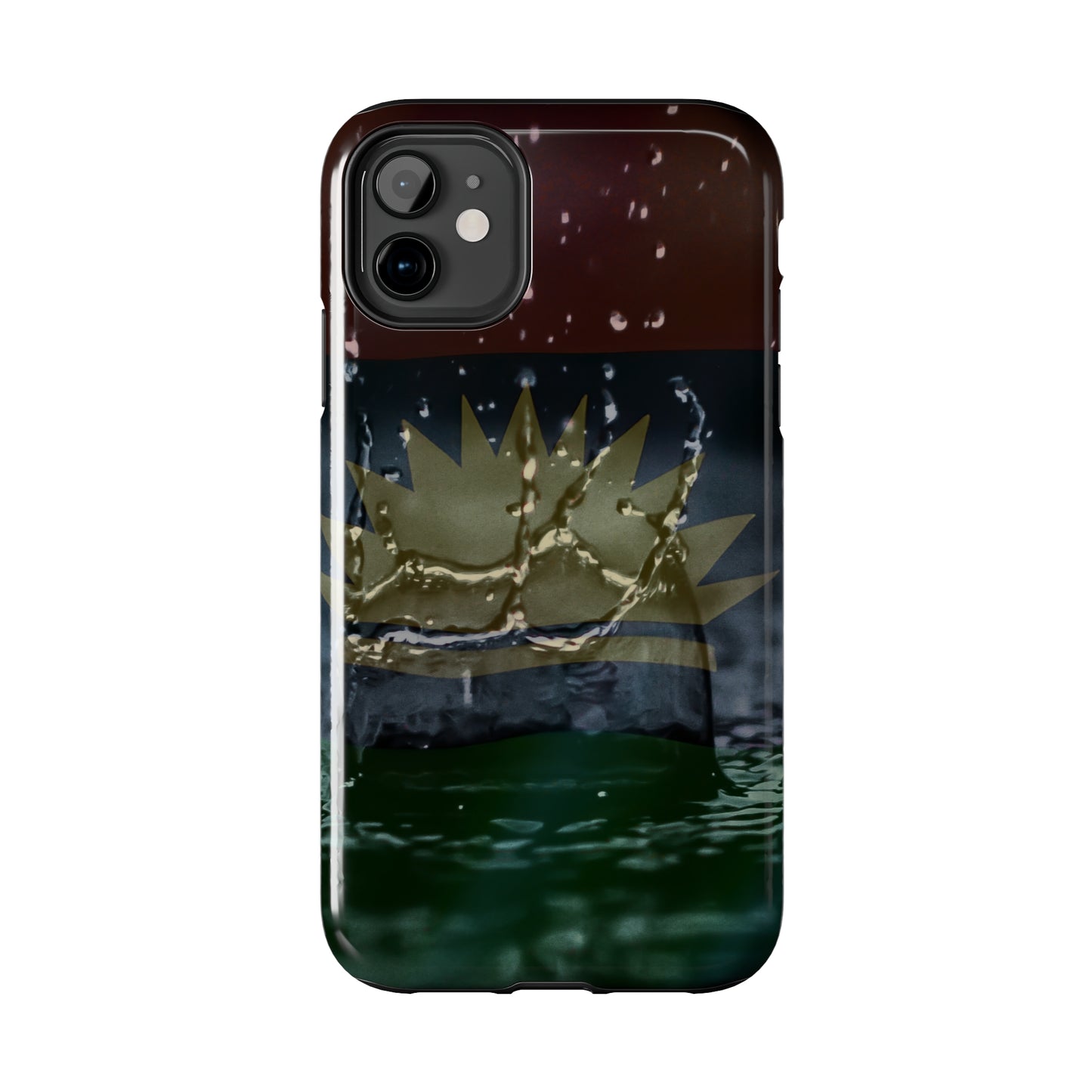 Rain Droplets, United States of Biafra - Tough iPhone Cases (iPhone 7, 8, X, 11, 12, 13, 14, 15)