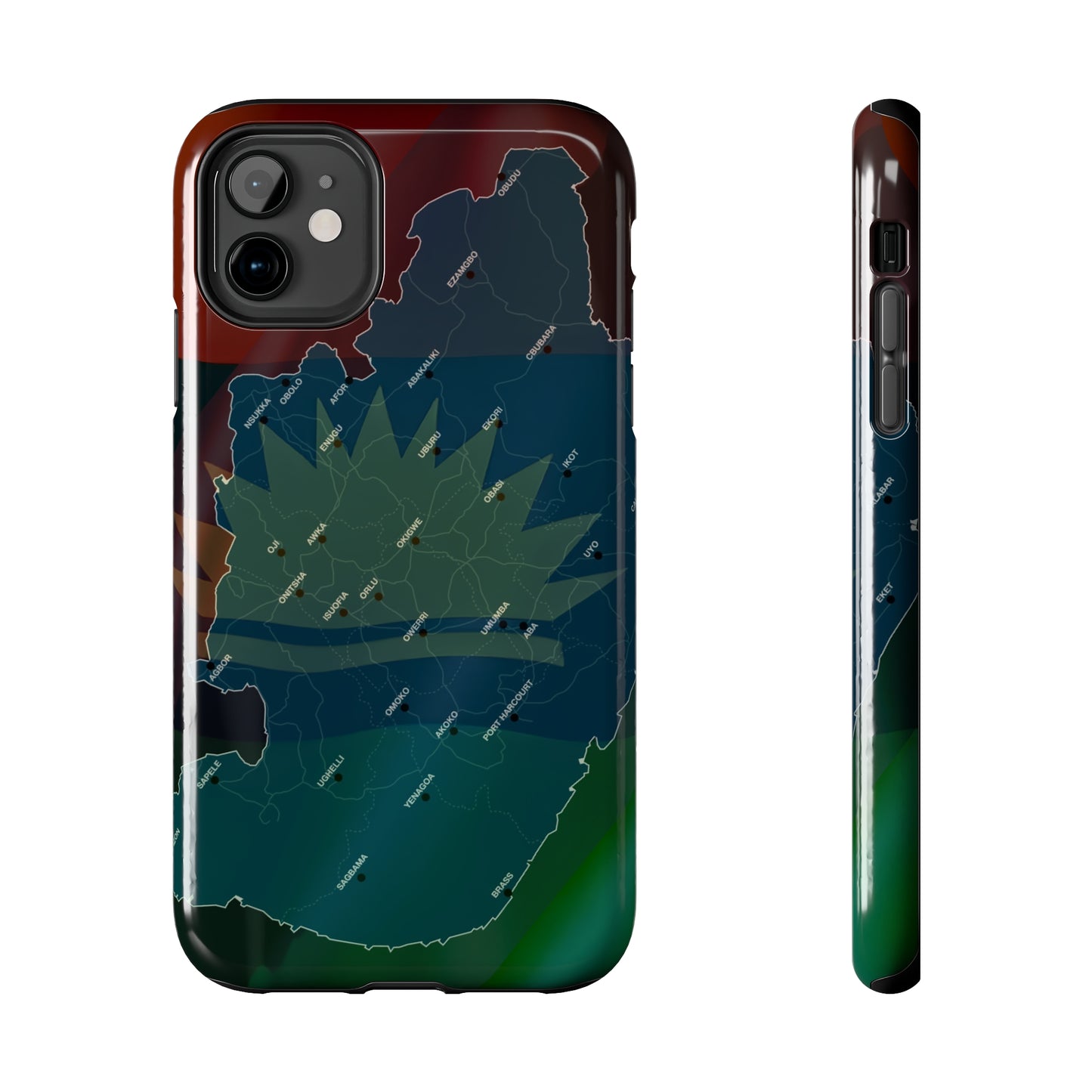 United States of Biafra Map Plain - Tough iPhone Cases (iPhone 7, 8, X, 11, 12, 13, 14, 15)
