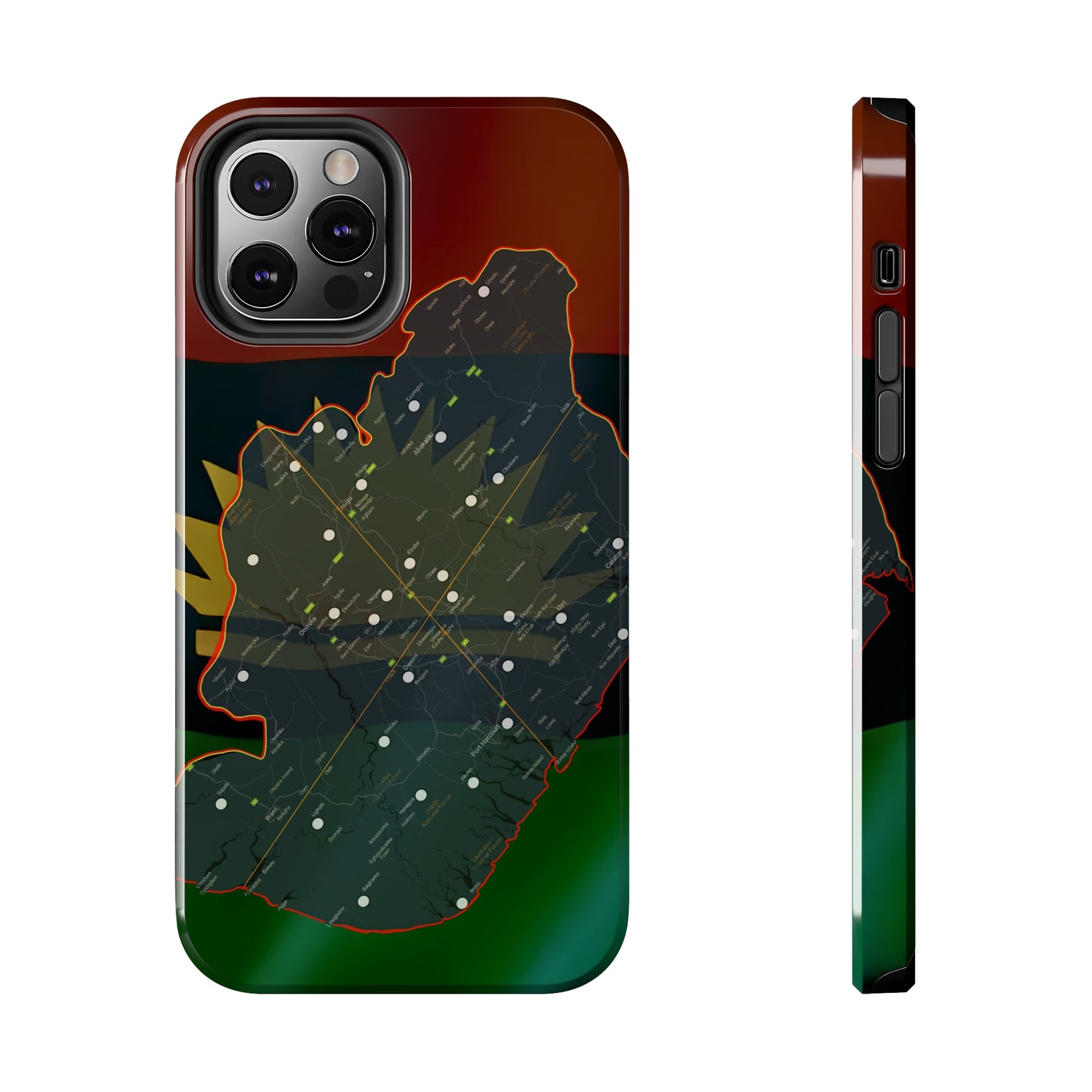 United States of Biafra Map - Tough iPhone Cases (iPhone 7, 8, X, 11, 12, 13, 14, 15)