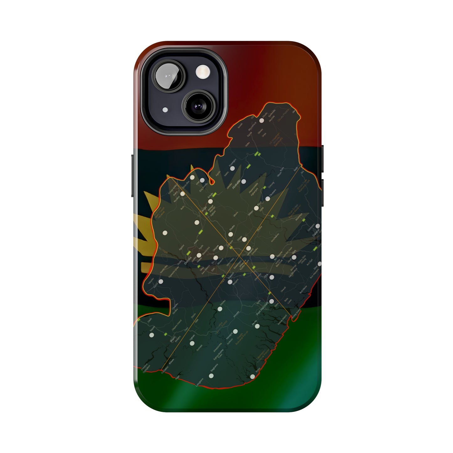 United States of Biafra Map - Tough iPhone Cases (iPhone 7, 8, X, 11, 12, 13, 14, 15)