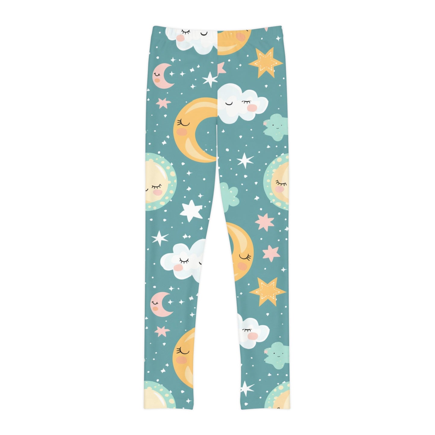 Crescent Moon & Stars Youth Full-Length Leggings