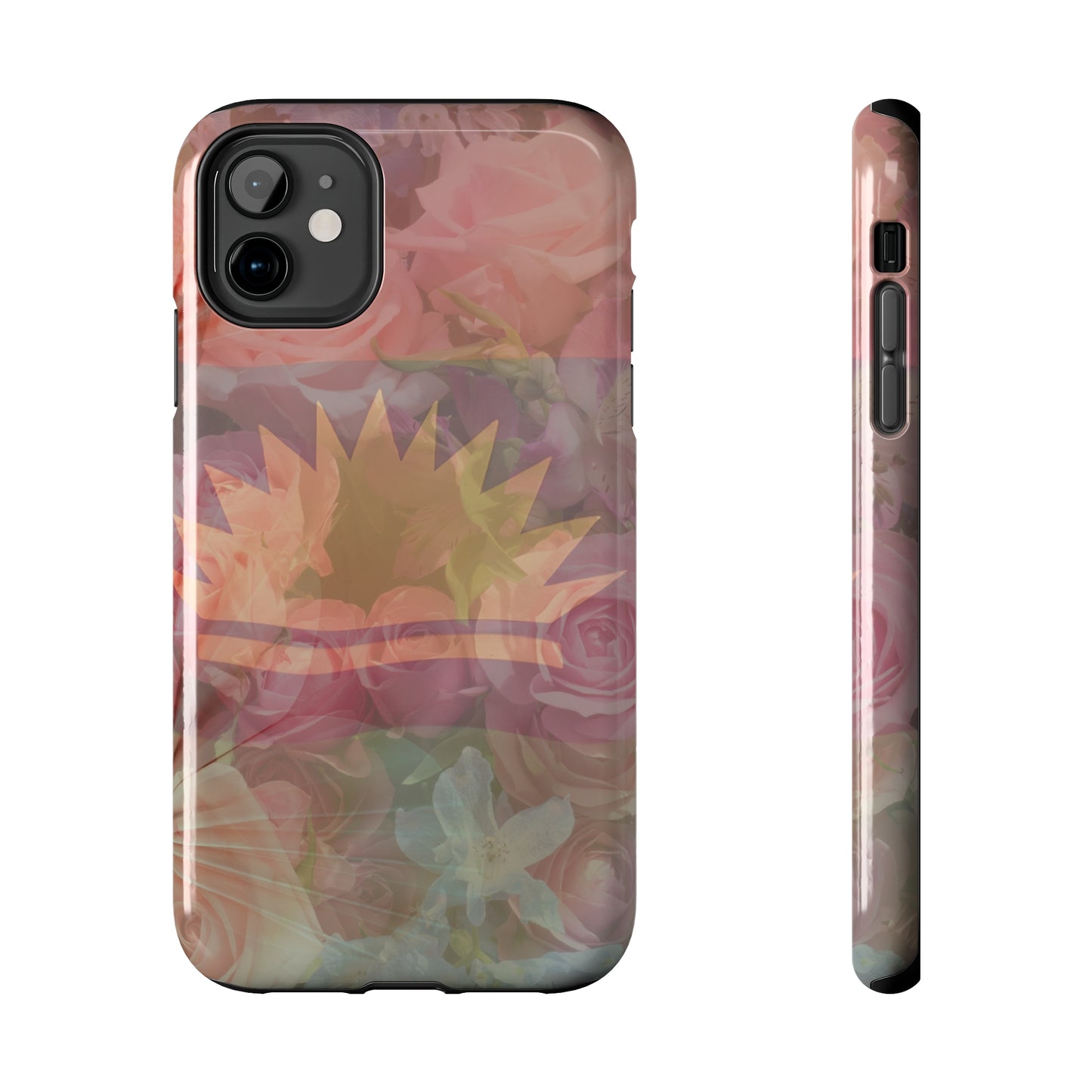 United States of Biafra Flag Flower Blend 3 - Tough iPhone Cases (iPhone 7, 8, X, 11, 12, 13, 14, 15)