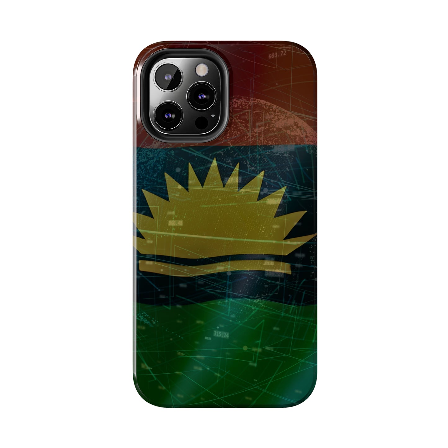 Coordinate Expression. United States of Biafra - Tough iPhone Cases (iPhone 7, 8, X, 11, 12, 13, 14, 15)