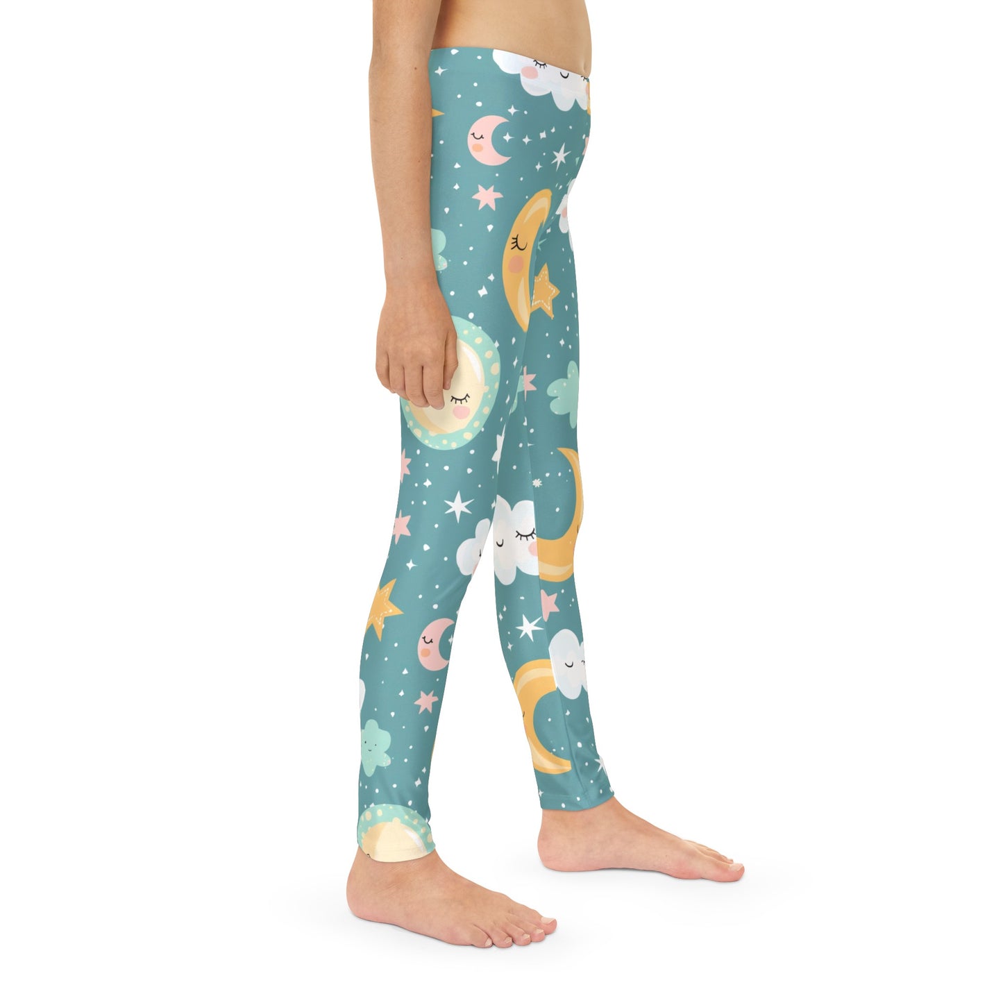 Crescent Moon & Stars Youth Full-Length Leggings