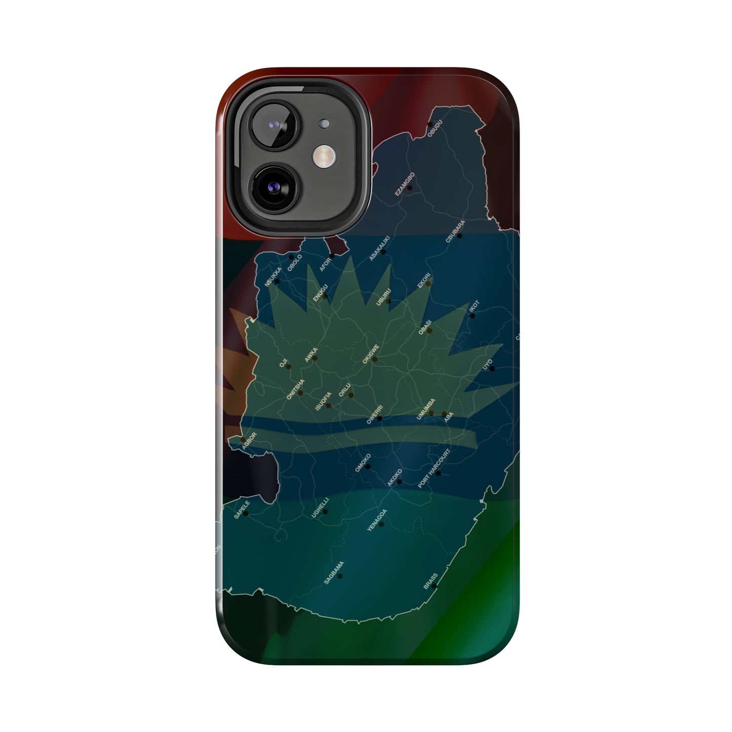 United States of Biafra Map Plain - Tough iPhone Cases (iPhone 7, 8, X, 11, 12, 13, 14, 15)