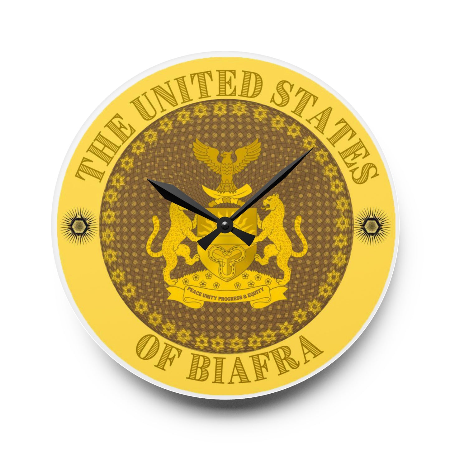United States of Biafra Acrylic Wall Clock