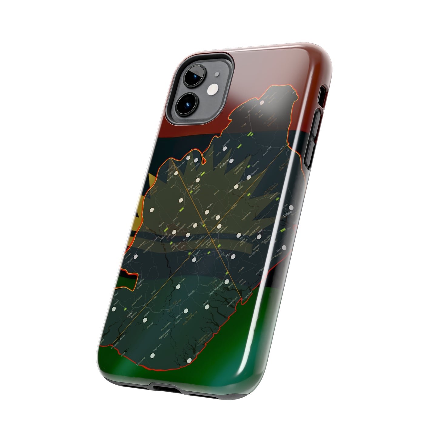 United States of Biafra Map - Tough iPhone Cases (iPhone 7, 8, X, 11, 12, 13, 14, 15)