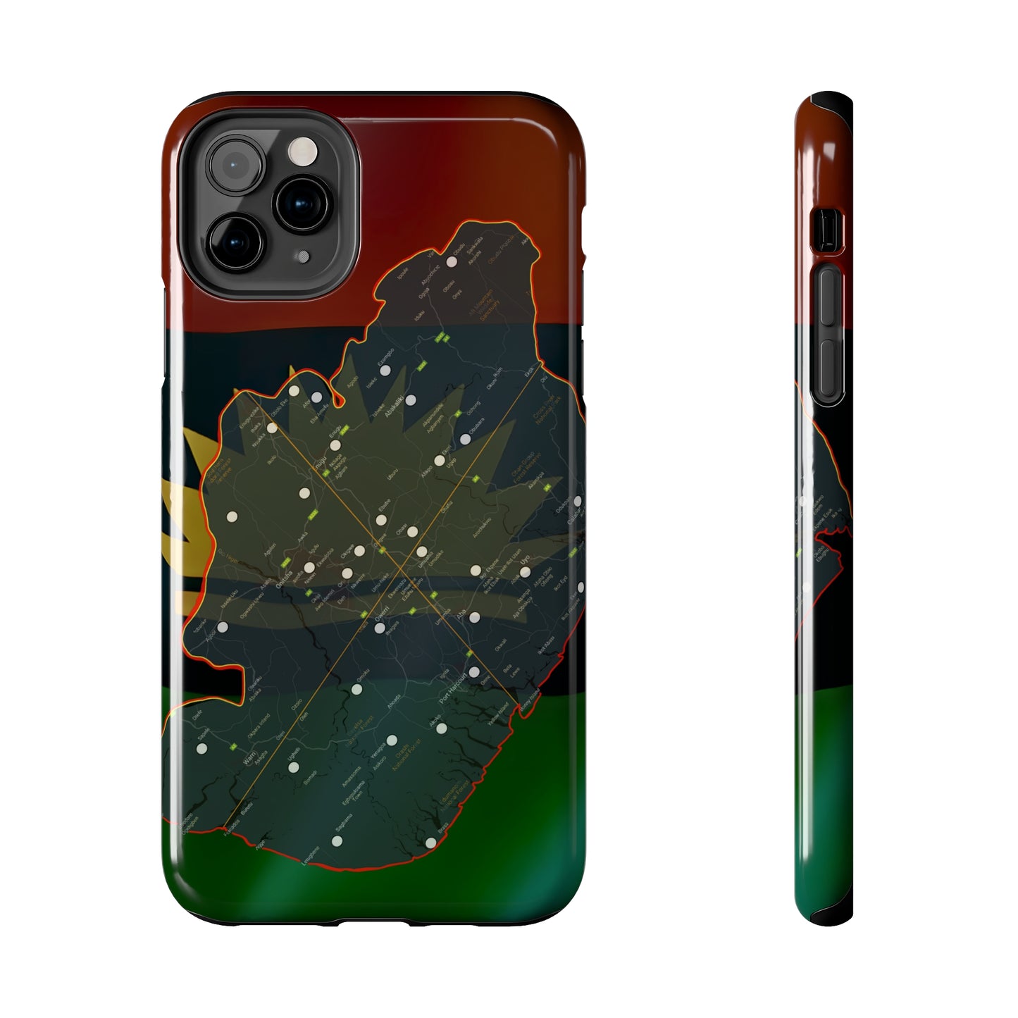 United States of Biafra Map - Tough iPhone Cases (iPhone 7, 8, X, 11, 12, 13, 14, 15)