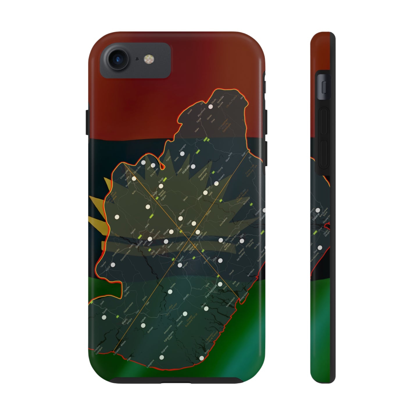 United States of Biafra Map - Tough iPhone Cases (iPhone 7, 8, X, 11, 12, 13, 14, 15)