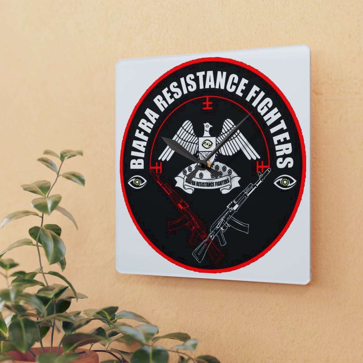 Biafra Resistance Fighters Acrylic Wall Clock