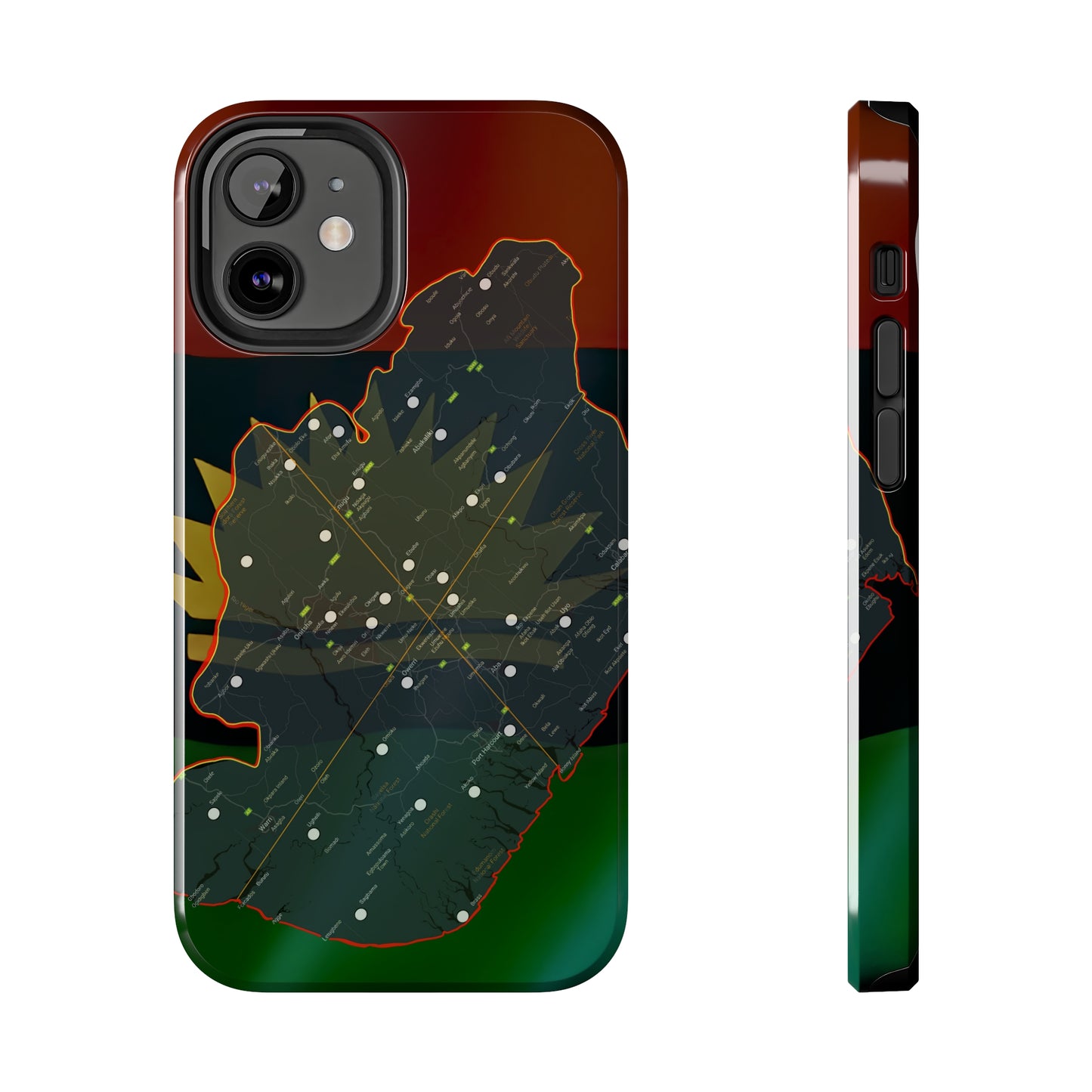 United States of Biafra Map - Tough iPhone Cases (iPhone 7, 8, X, 11, 12, 13, 14, 15)