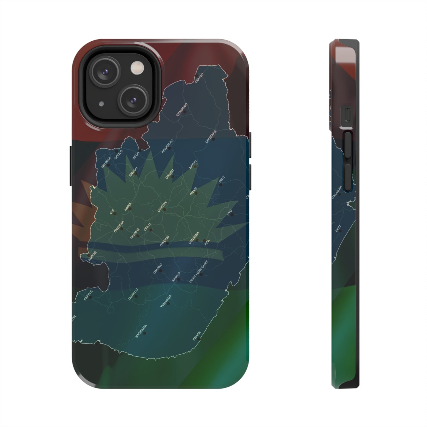 United States of Biafra Map Plain - Tough iPhone Cases (iPhone 7, 8, X, 11, 12, 13, 14, 15)