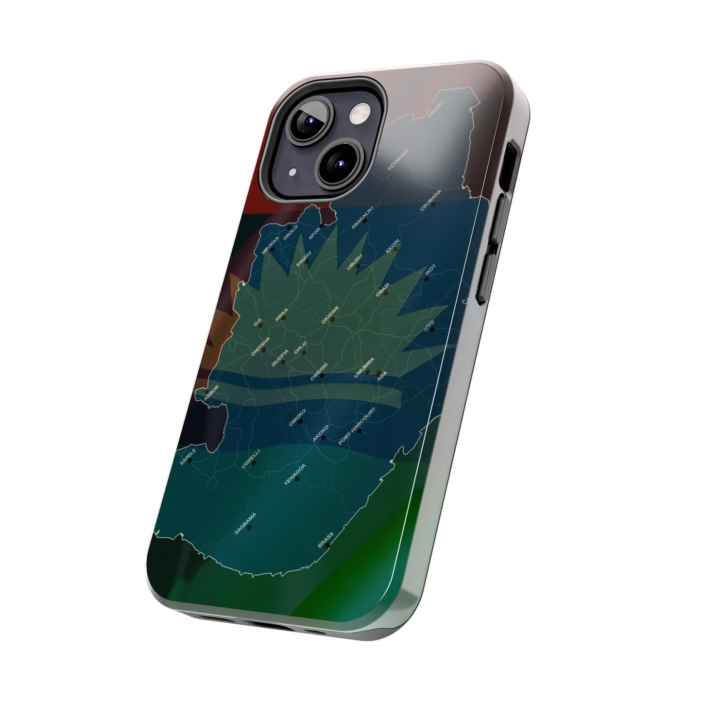United States of Biafra Map Plain - Tough iPhone Cases (iPhone 7, 8, X, 11, 12, 13, 14, 15)