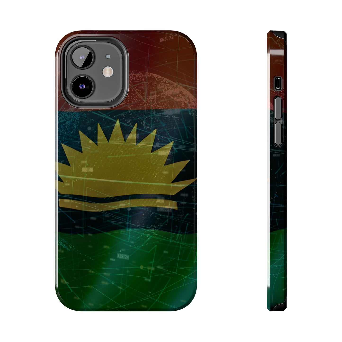 Coordinate Expression. United States of Biafra - Tough iPhone Cases (iPhone 7, 8, X, 11, 12, 13, 14, 15)