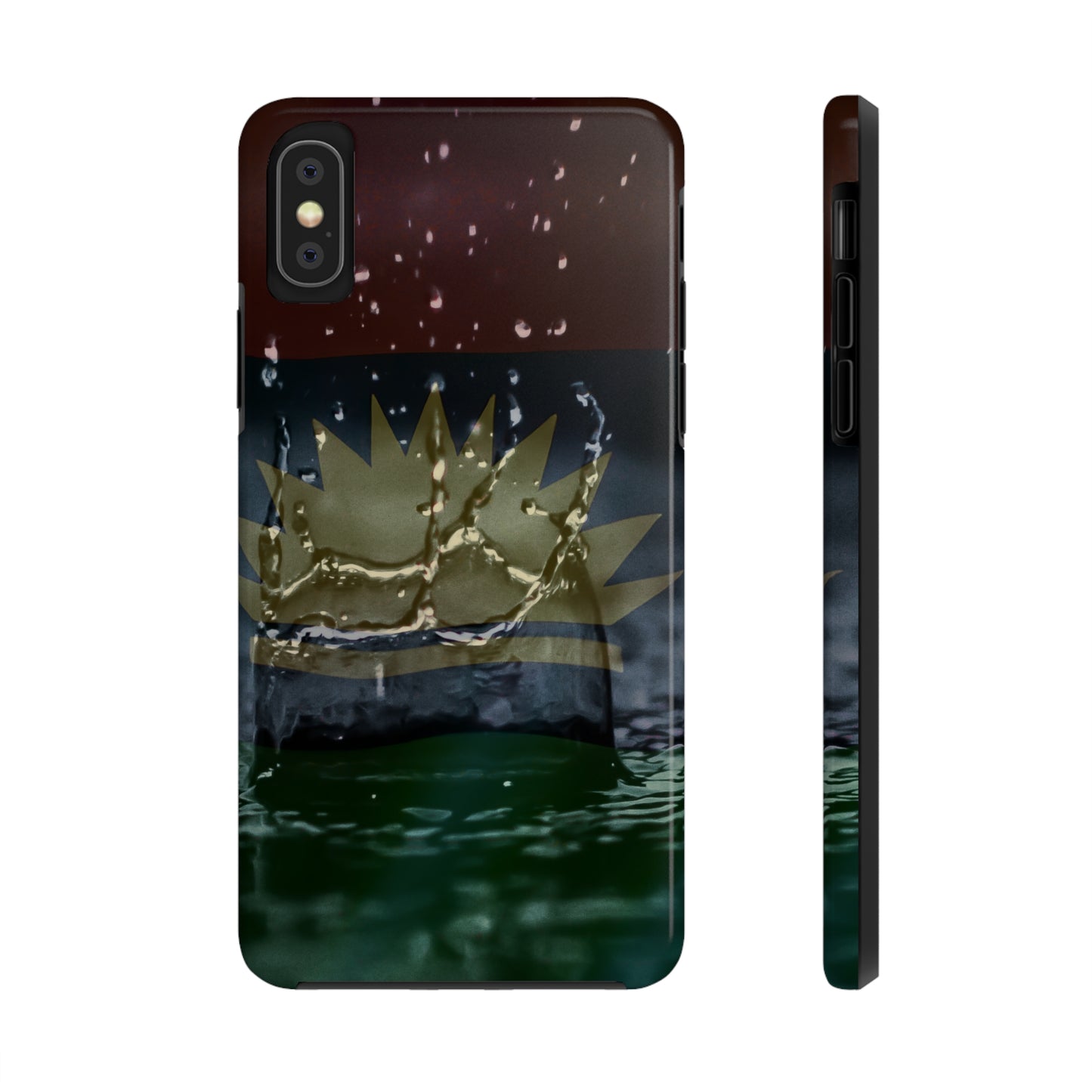 Rain Droplets, United States of Biafra - Tough iPhone Cases (iPhone 7, 8, X, 11, 12, 13, 14, 15)