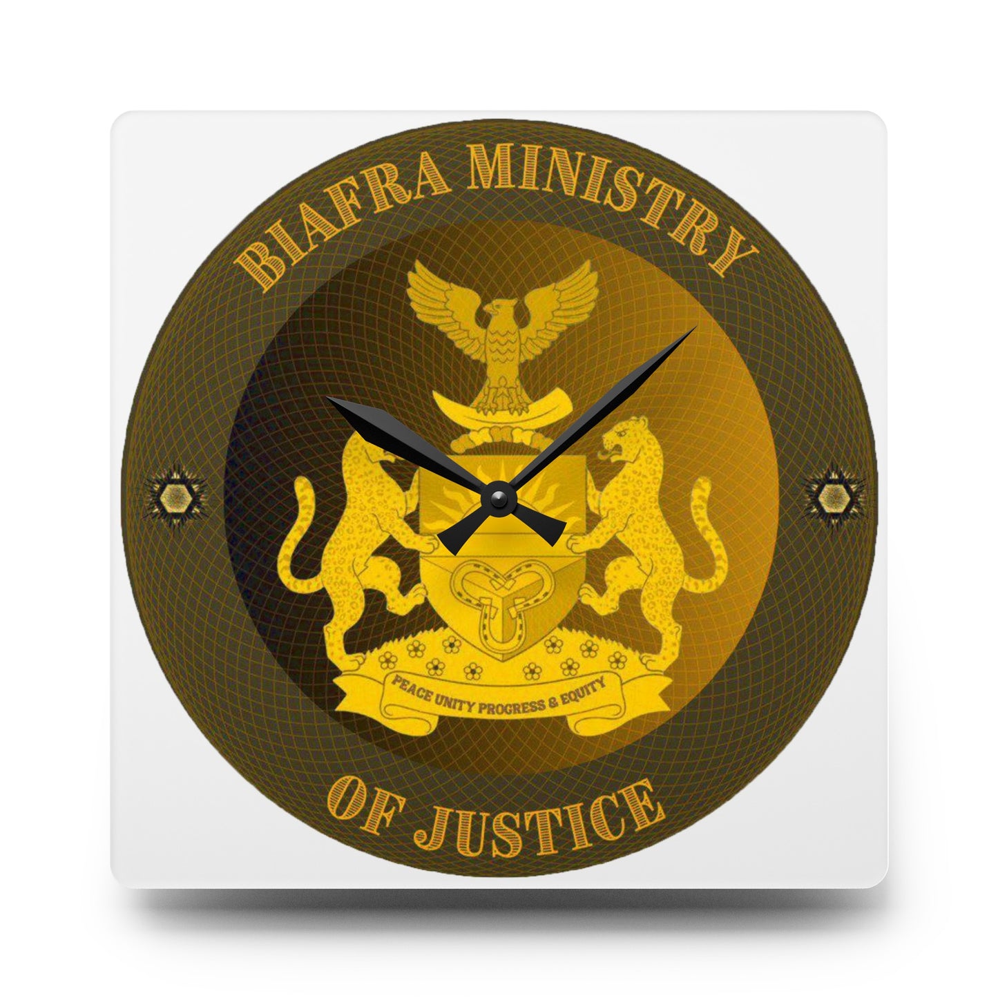 Biafra Ministry of Justice Acrylic Wall Clock