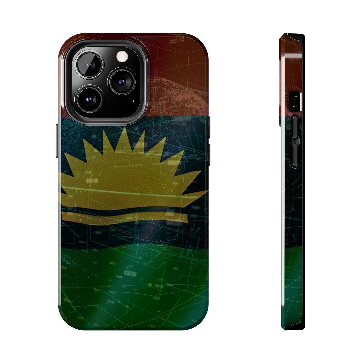 Coordinate Expression. United States of Biafra - Tough iPhone Cases (iPhone 7, 8, X, 11, 12, 13, 14, 15)