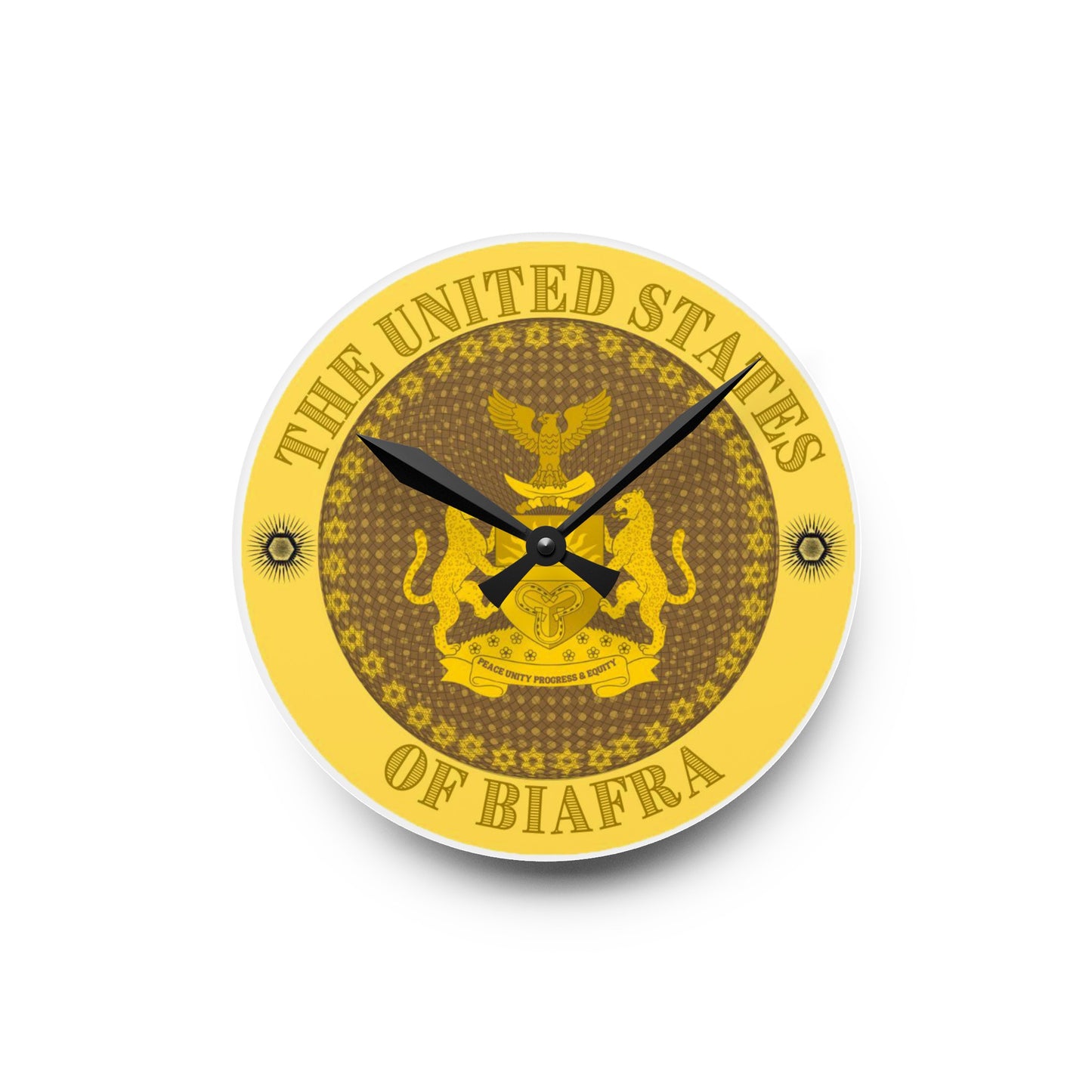 United States of Biafra Acrylic Wall Clock