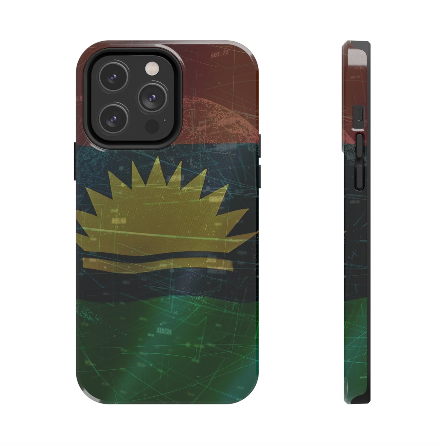 Coordinate Expression. United States of Biafra - Tough iPhone Cases (iPhone 7, 8, X, 11, 12, 13, 14, 15)