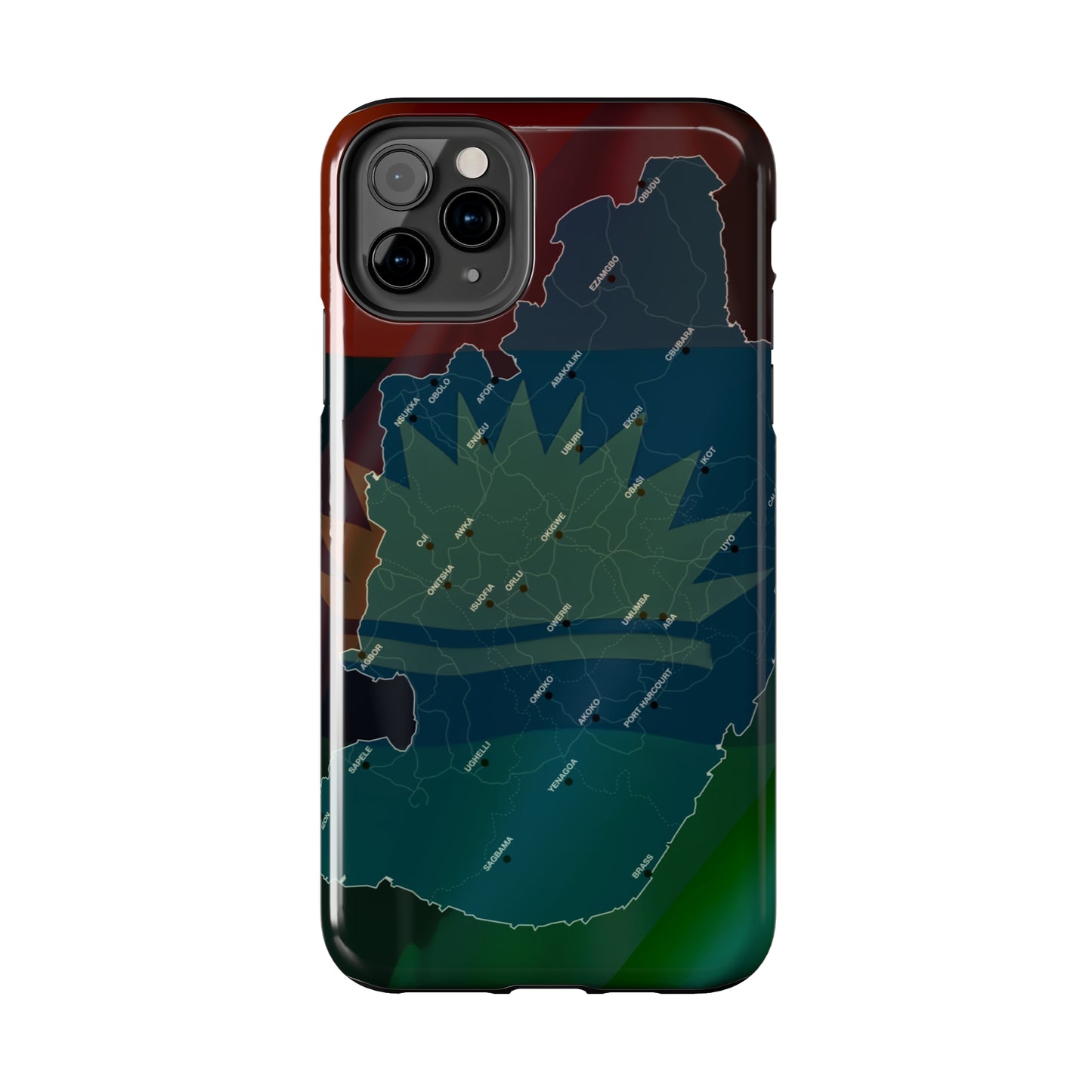United States of Biafra Map Plain - Tough iPhone Cases (iPhone 7, 8, X, 11, 12, 13, 14, 15)
