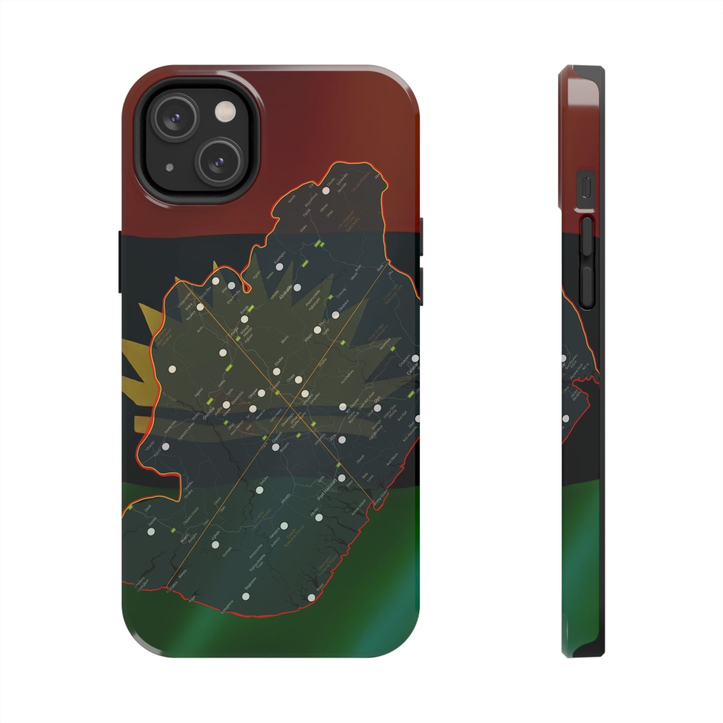 United States of Biafra Map - Tough iPhone Cases (iPhone 7, 8, X, 11, 12, 13, 14, 15)