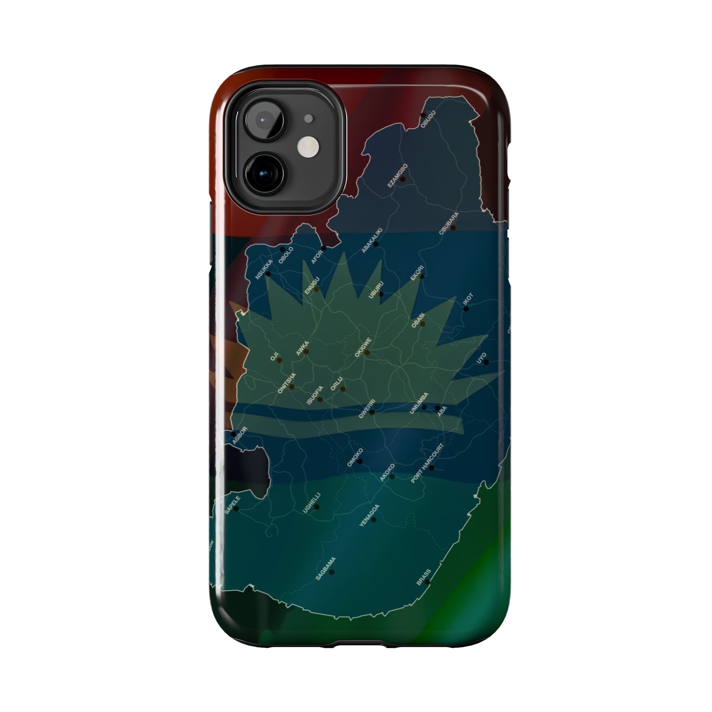 United States of Biafra Map Plain - Tough iPhone Cases (iPhone 7, 8, X, 11, 12, 13, 14, 15)