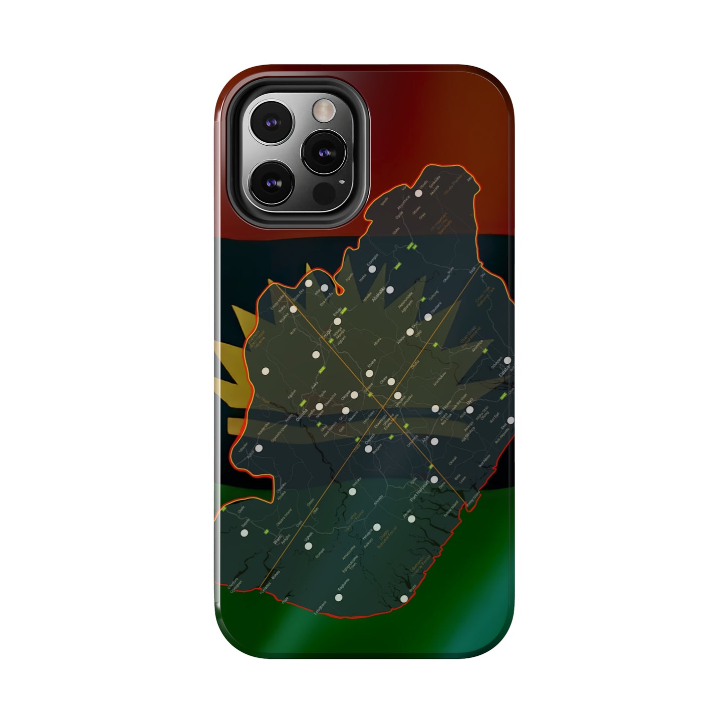 United States of Biafra Map - Tough iPhone Cases (iPhone 7, 8, X, 11, 12, 13, 14, 15)
