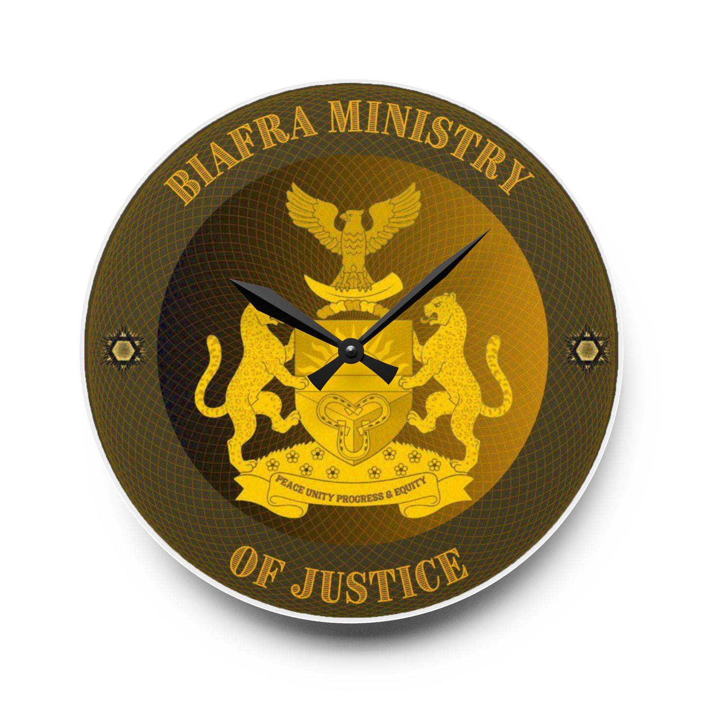 Biafra Ministry of Justice Acrylic Wall Clock
