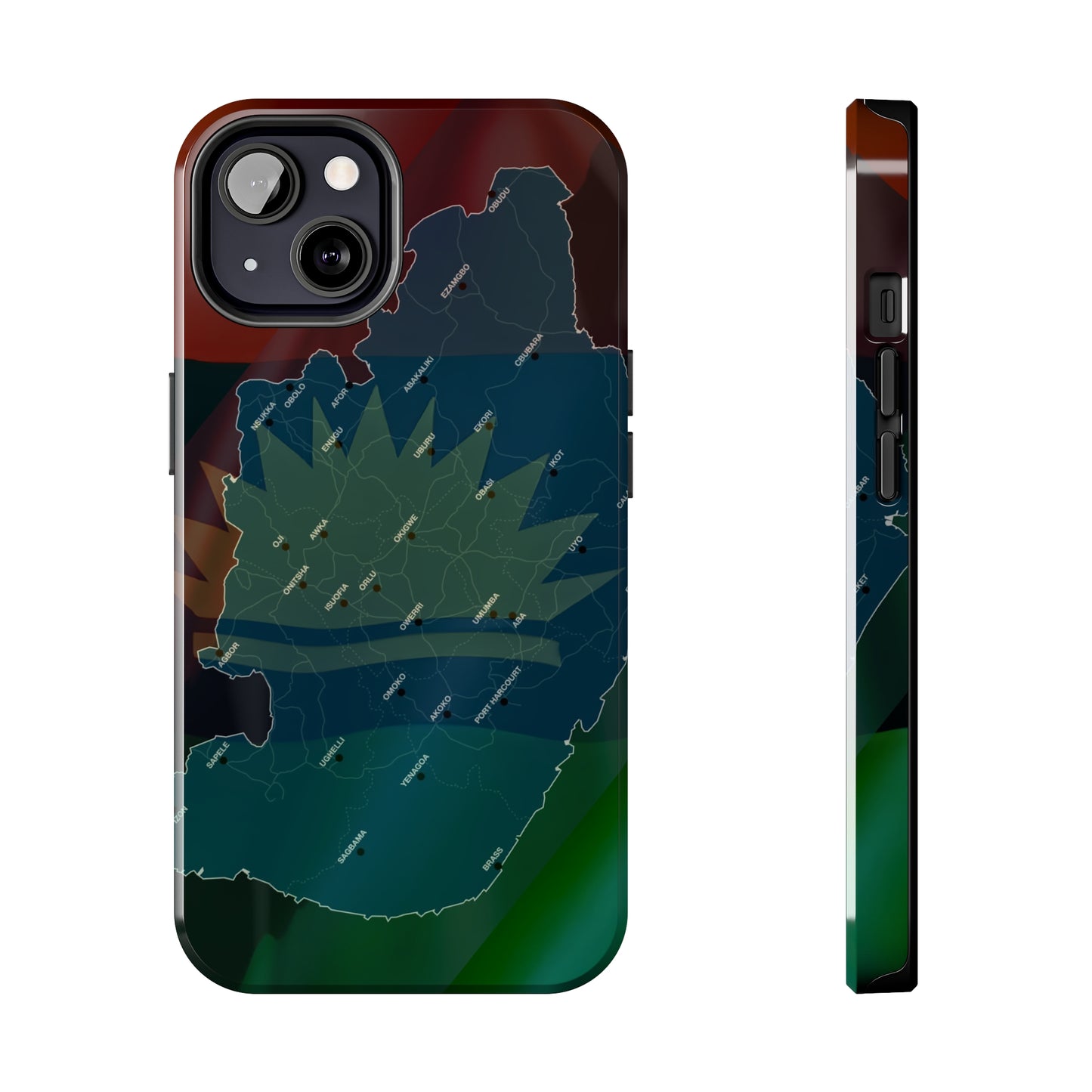 United States of Biafra Map Plain - Tough iPhone Cases (iPhone 7, 8, X, 11, 12, 13, 14, 15)