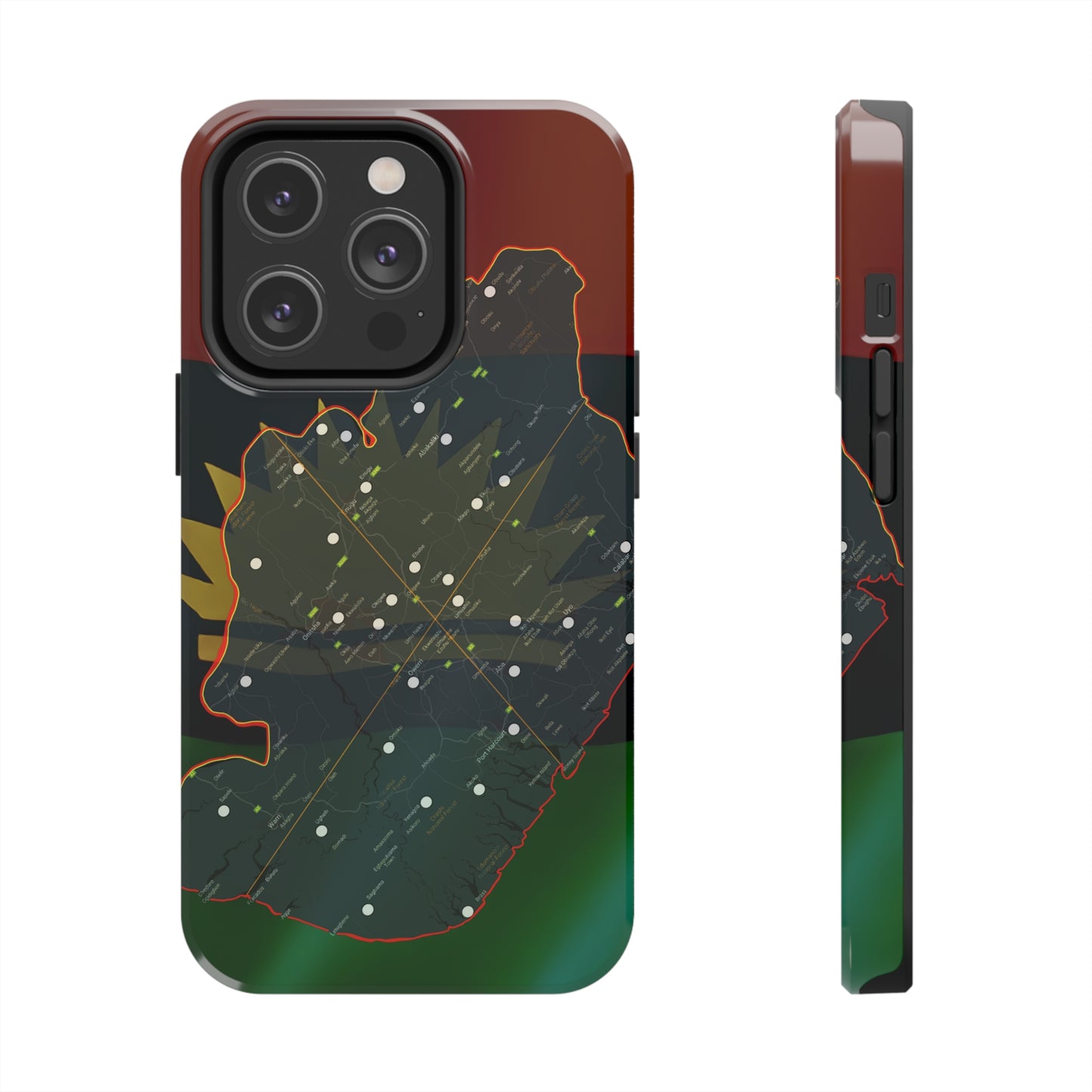 United States of Biafra Map - Tough iPhone Cases (iPhone 7, 8, X, 11, 12, 13, 14, 15)
