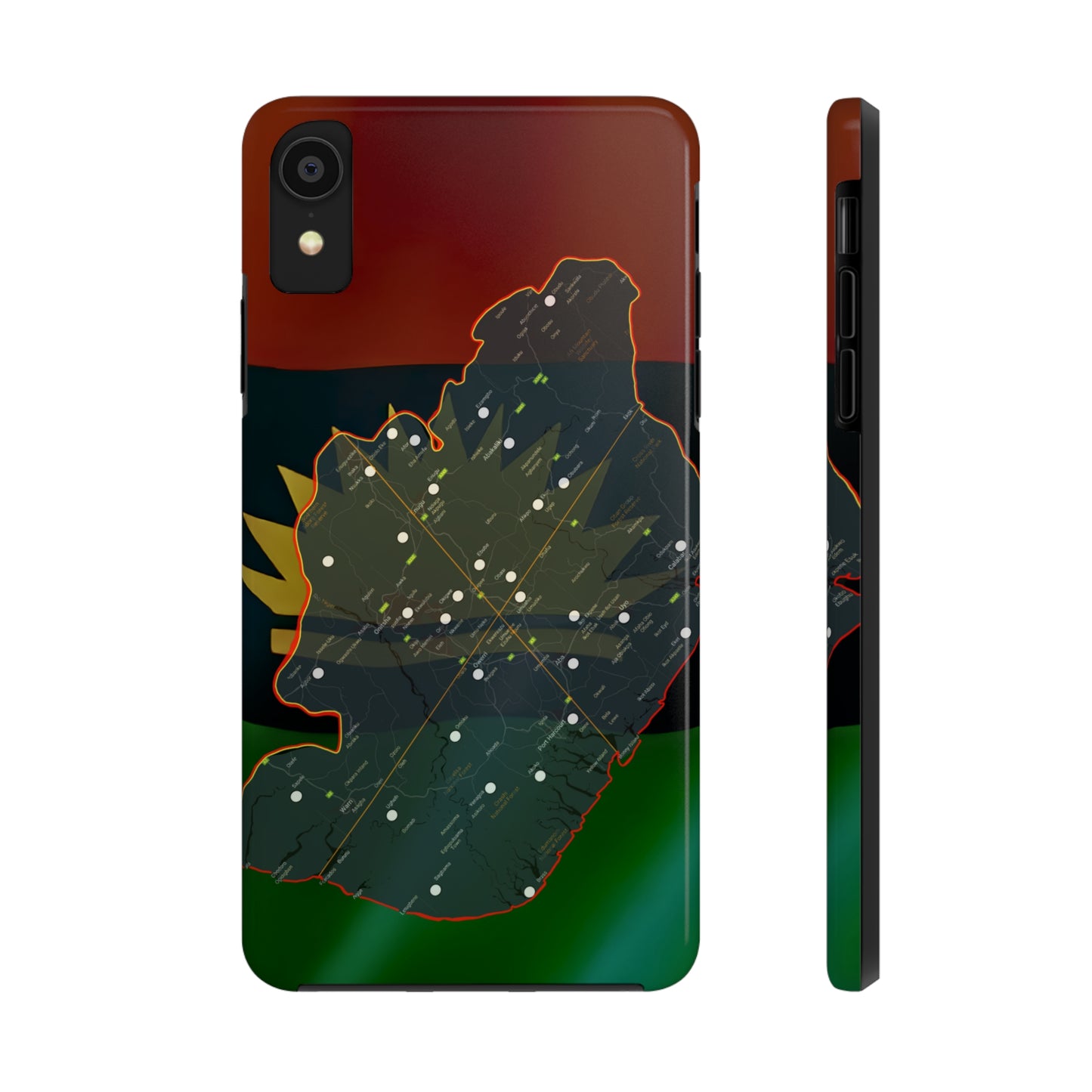 United States of Biafra Map - Tough iPhone Cases (iPhone 7, 8, X, 11, 12, 13, 14, 15)