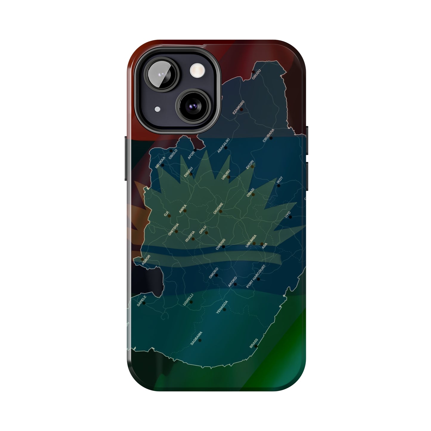 United States of Biafra Map Plain - Tough iPhone Cases (iPhone 7, 8, X, 11, 12, 13, 14, 15)