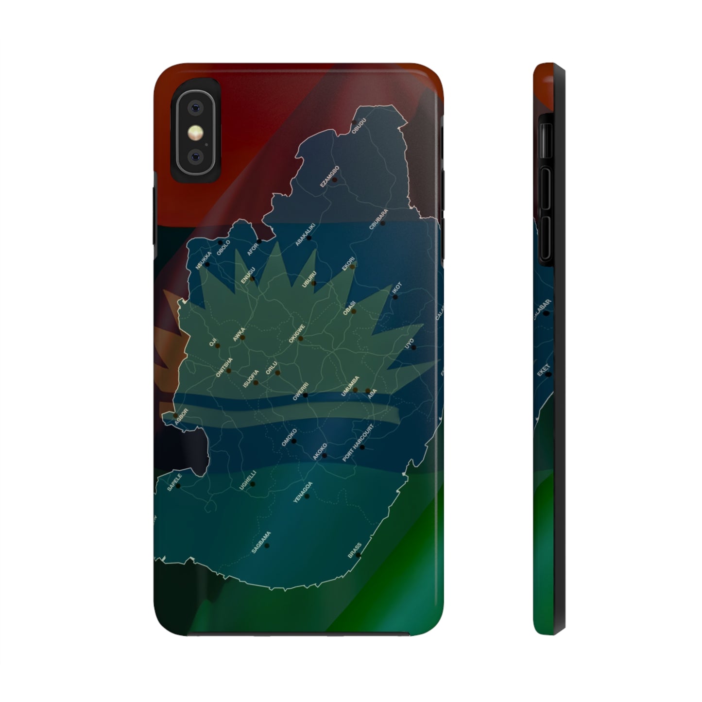 United States of Biafra Map Plain - Tough iPhone Cases (iPhone 7, 8, X, 11, 12, 13, 14, 15)