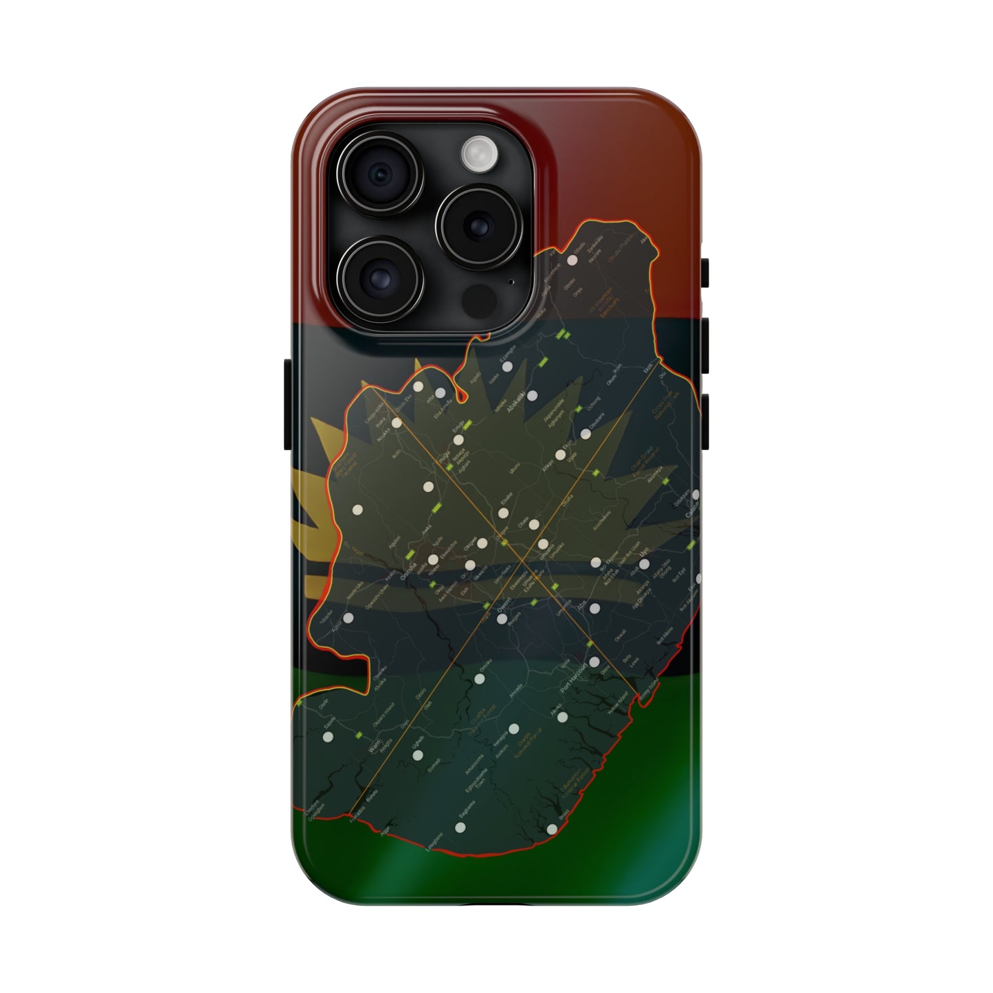United States of Biafra Map - Tough iPhone Cases (iPhone 7, 8, X, 11, 12, 13, 14, 15)
