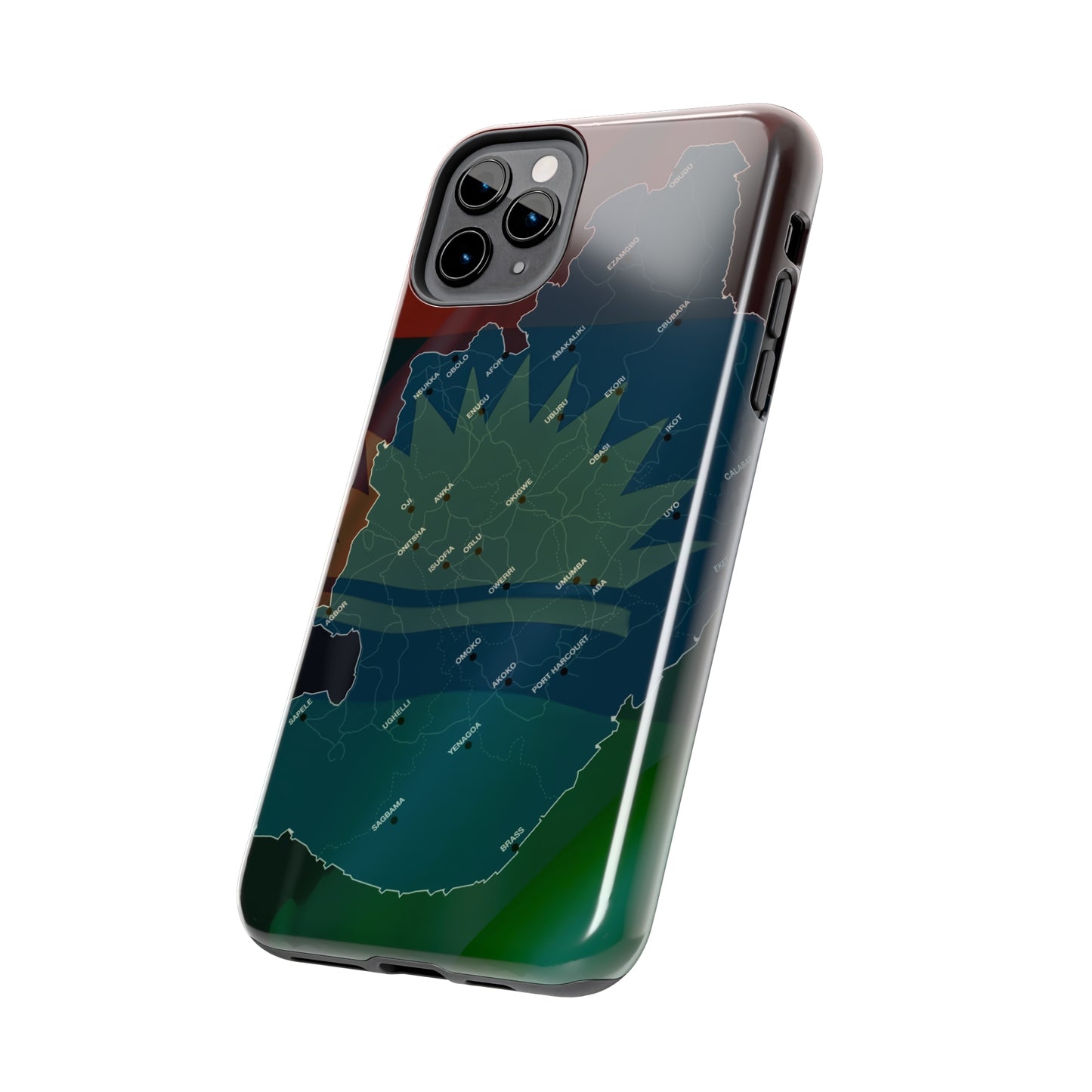 United States of Biafra Map Plain - Tough iPhone Cases (iPhone 7, 8, X, 11, 12, 13, 14, 15)