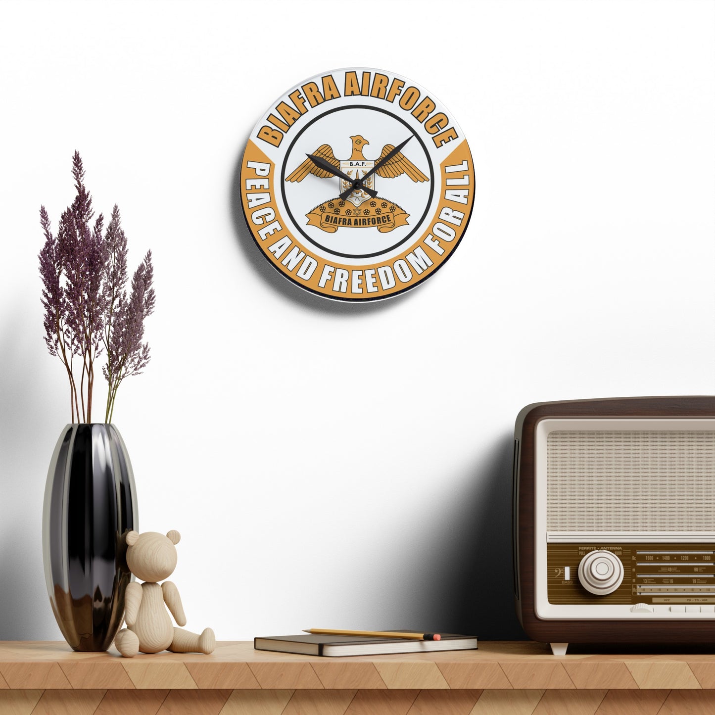 Biafra Air Force Acrylic Wall Clock